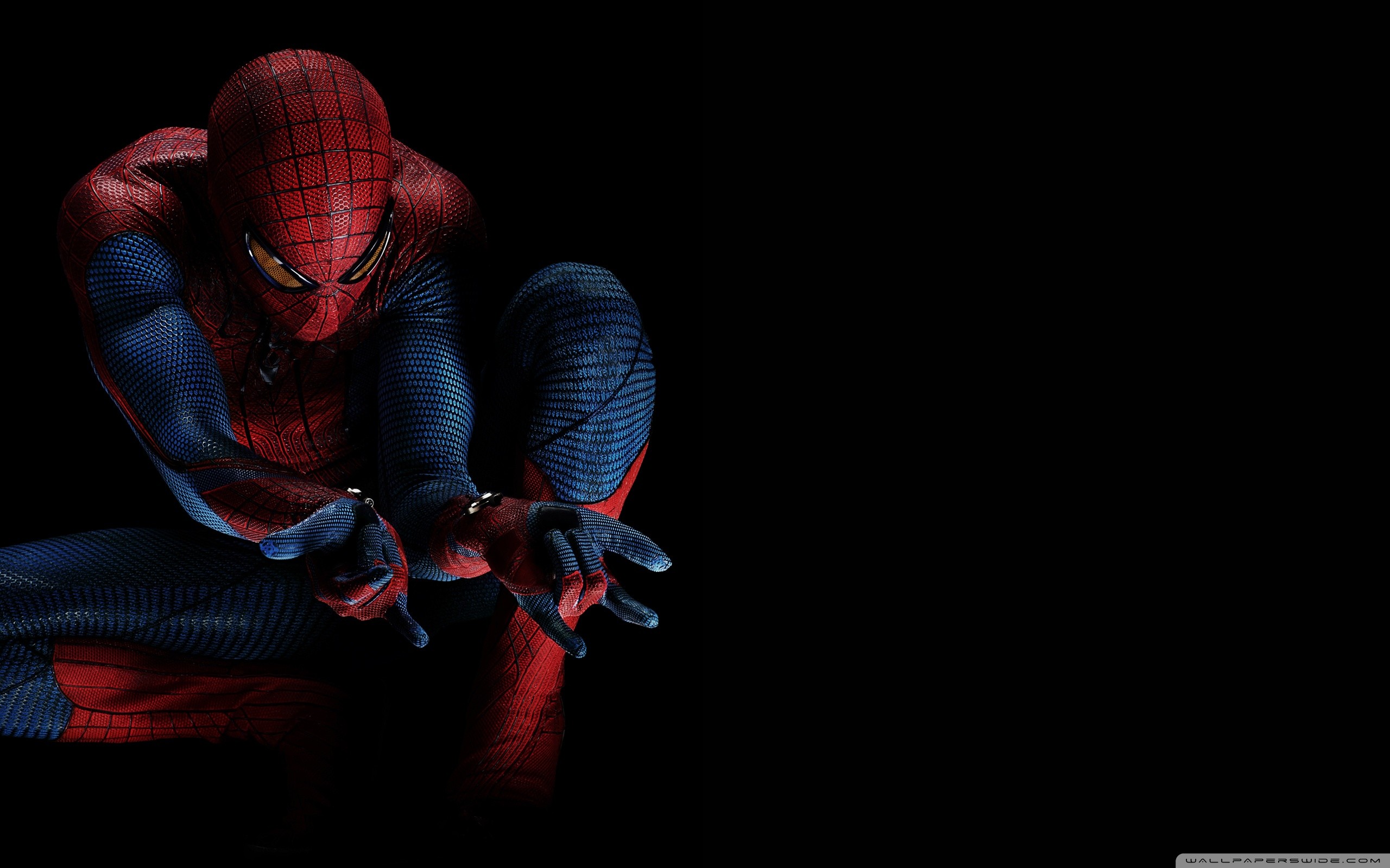 The Amazing Spider-Man, Spider-Man, Marvel, Sfondo nero, 16:10 2K, wallpaper widescreen