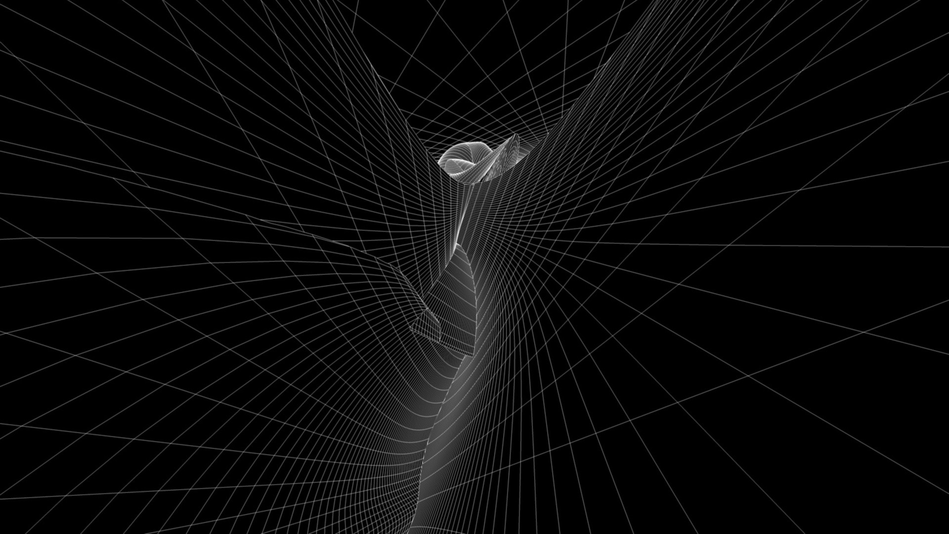 Linee geometriche, Wireframe, Rosa, Nero, 1920x1080, sfondo per PC