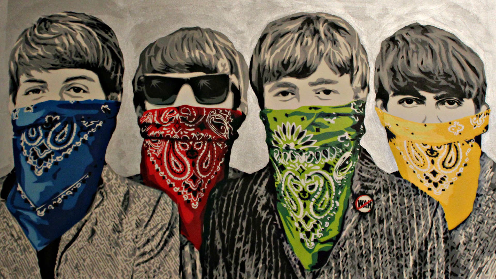 The Beatles, Bandane, Pop art, Full HD, sfondo per PC