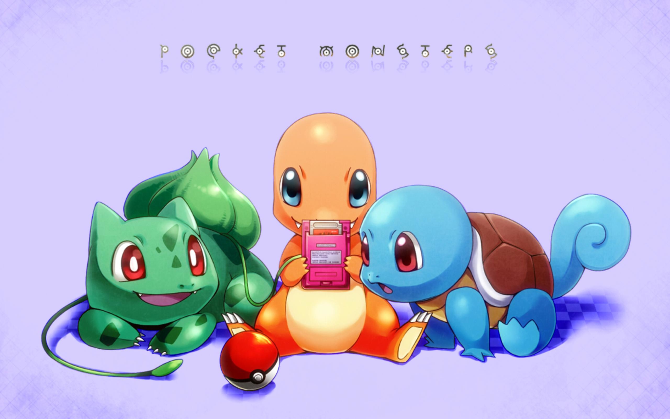 Bulbasaur, Charmander, Squirtle, Pocket Monsters, Poké Ball, 2560x1600, sfondo per PC