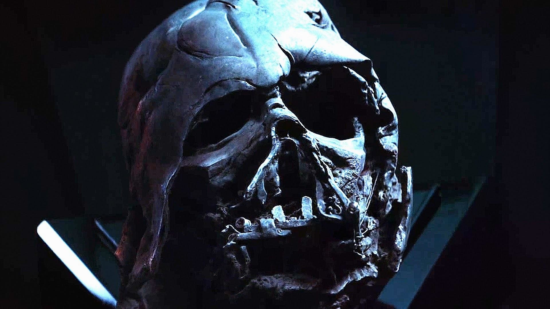 Darth Vader, Casco fuso, Il risveglio della Forza, Star Wars, 16:9 Full HD, sfondo widescreen