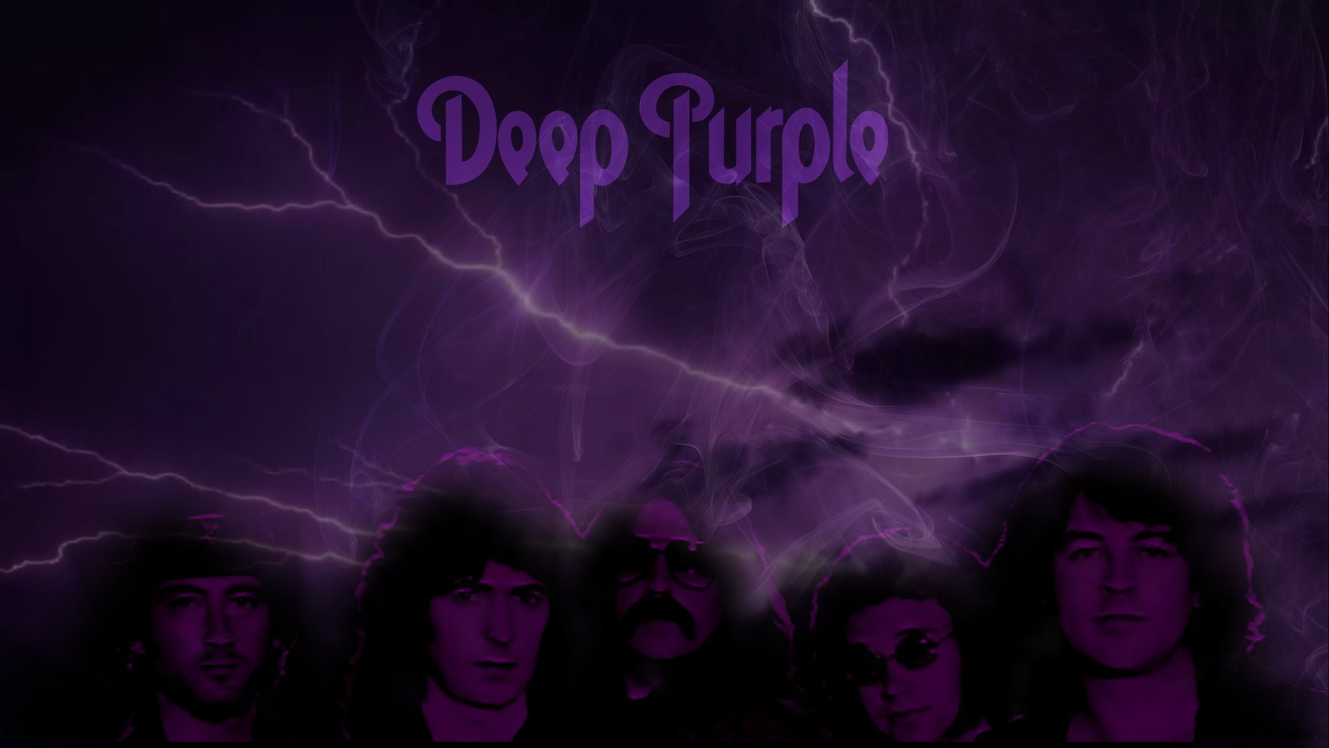 Deep Purple, Band rock, Fulmini, Viola, Full HD 1080p, sfondo desktop