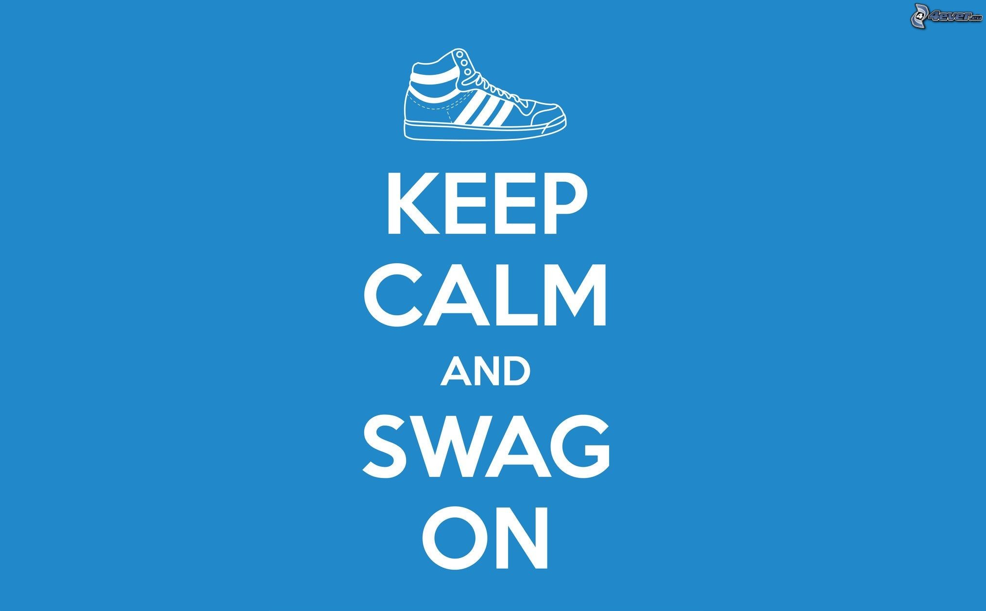 Keep Calm and Swag On, Sneaker, Scritta, Azzurro, 2030x1258, sfondo MacBook Pro