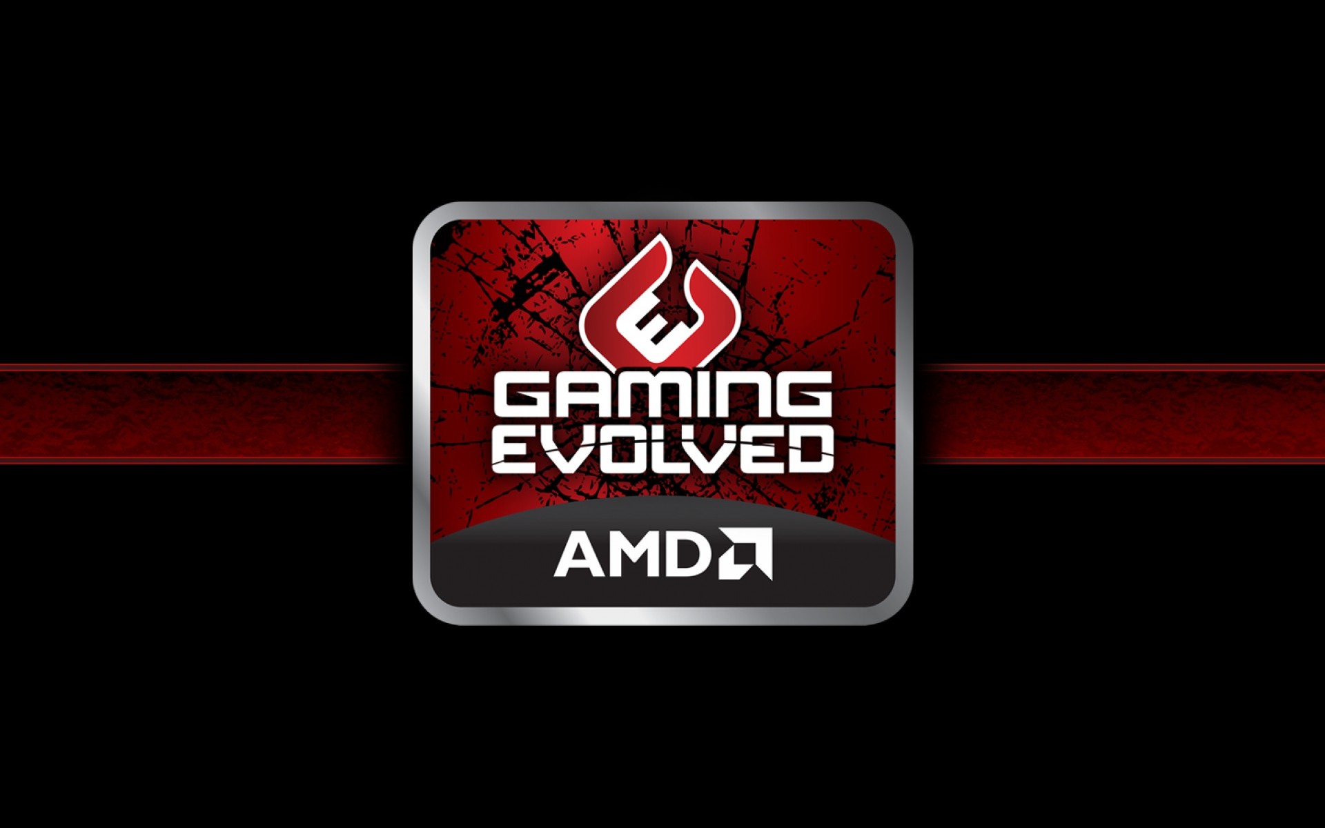 AMD Gaming Evolved, Logo, Sfondo nero, 1920x1200, wallpaper desktop