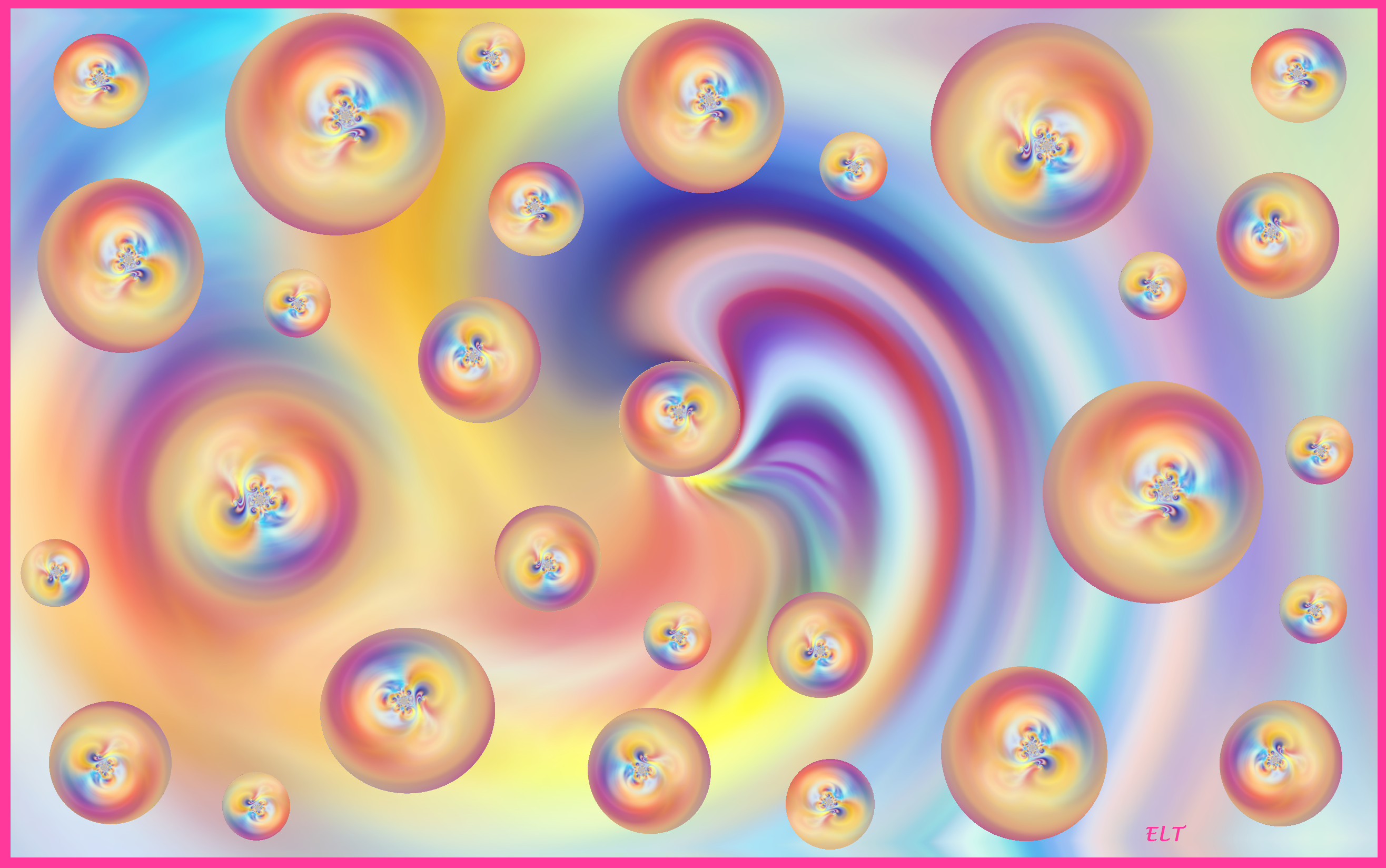 Bolle, Pastello, Astratto, Spirale, 2K, sfondo desktop