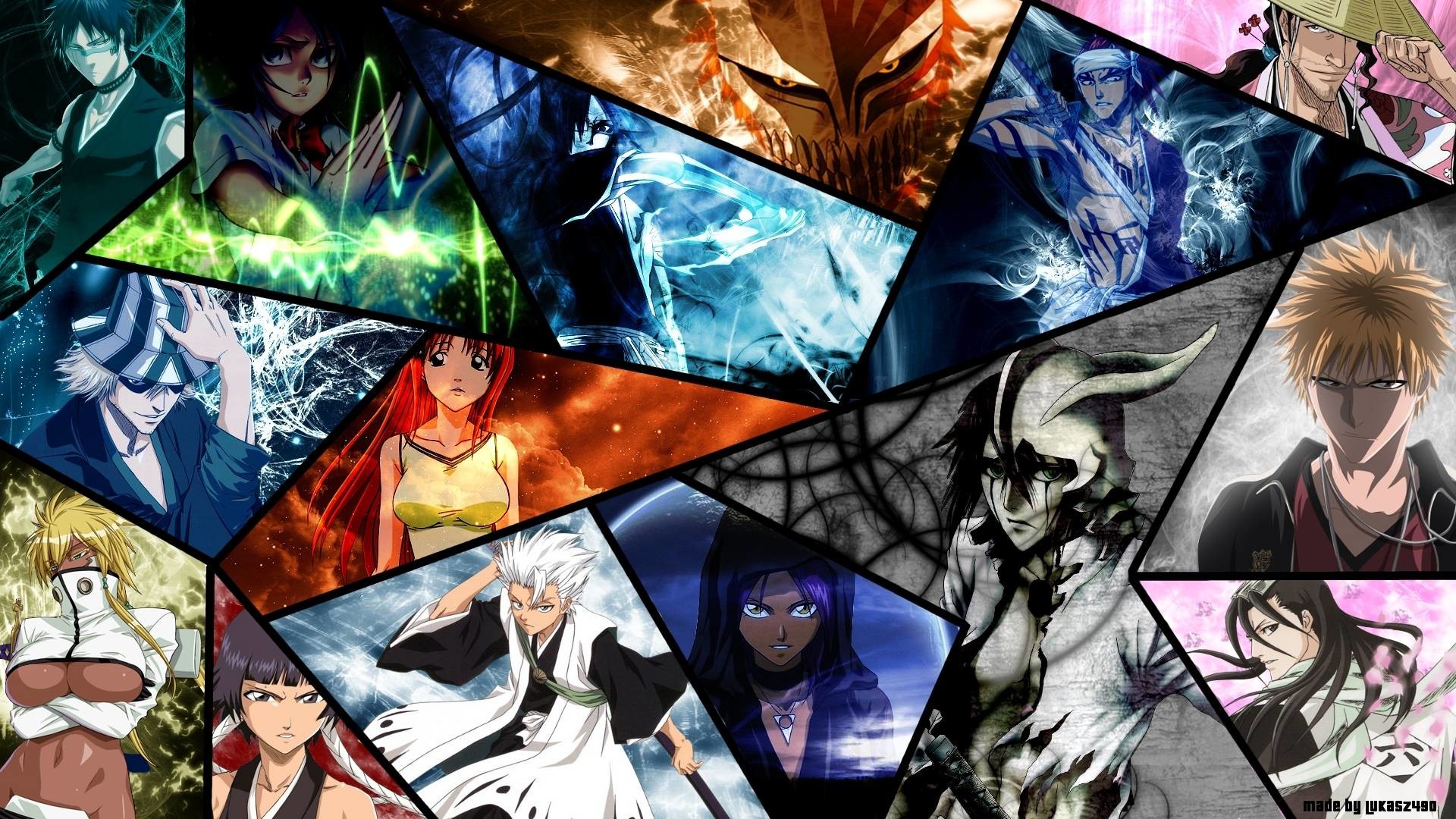 Bleach, Collage, Personaggi, 1920x1080, immagine di sfondo