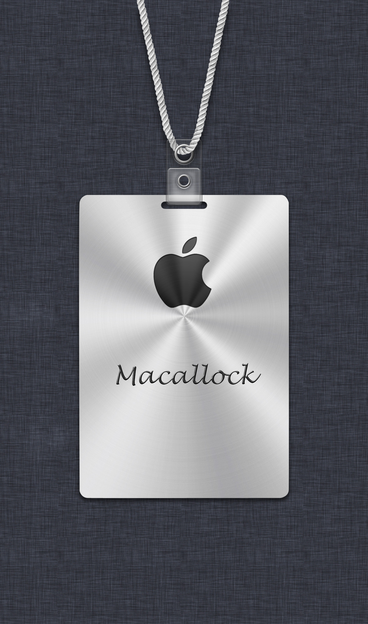 Logo Apple, Apple, Badge metallico, Macallock, wallpaper iPhone