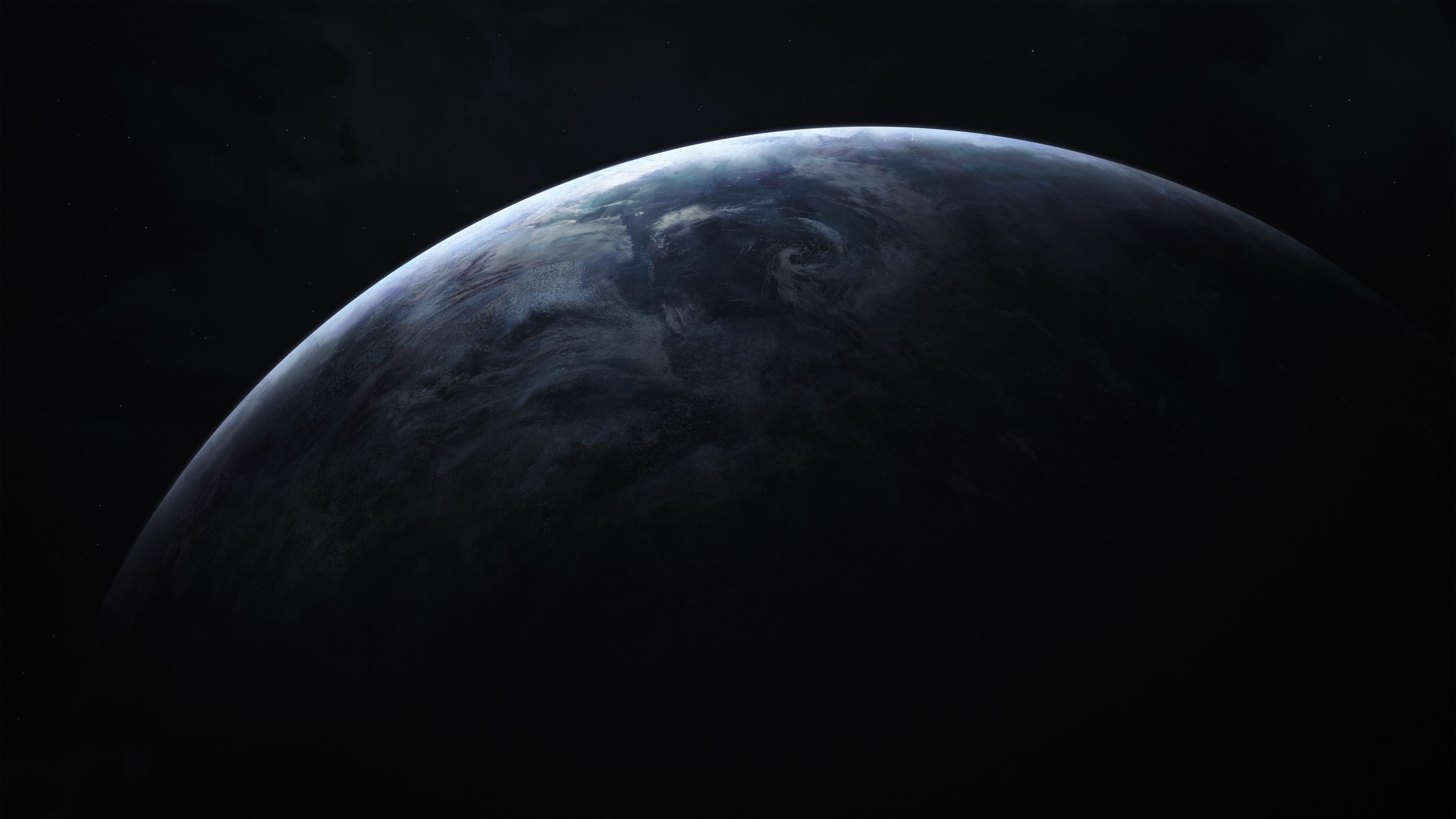 Pianeta, Minimalismo, Sfondo nero, 16:9 4K, wallpaper widescreen