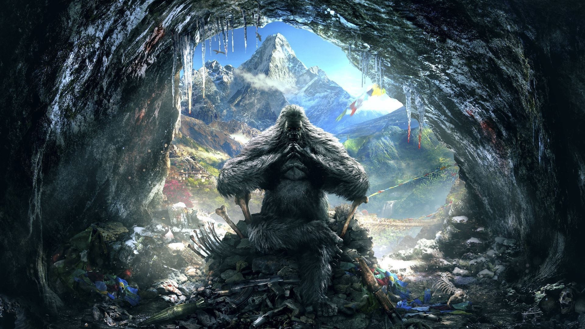 Far Cry 4, Yeti, Grotta, Himalaya, Full HD, wallpaper per computer