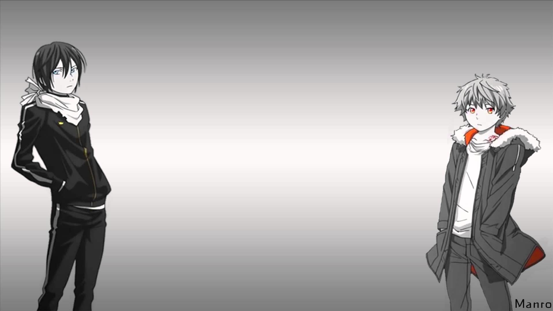 Yato, Yukine, Noragami, Grigio, Minimalista, 1920x1080, sfondo per PC