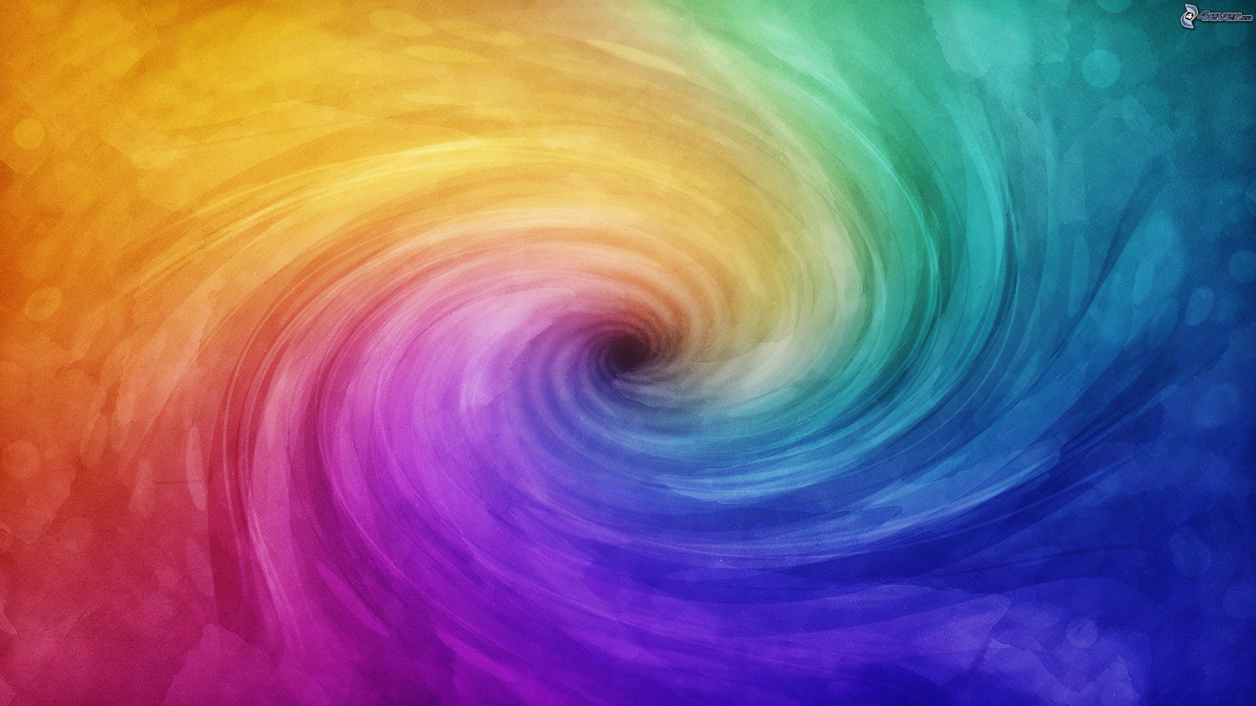 Vortice, Arcobaleno, Spirale, 16:9 2K, sfondo widescreen