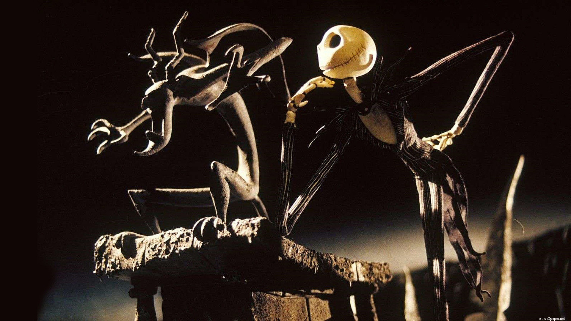 Jack Skellington, Nightmare Before Christmas, Gargoyle, Scena del film, sfondo 16:9 Full HD