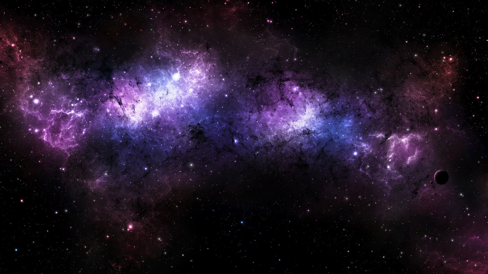 Nebulosa, Stelle, Viola, Spazio, Full HD, sfondo per portatile