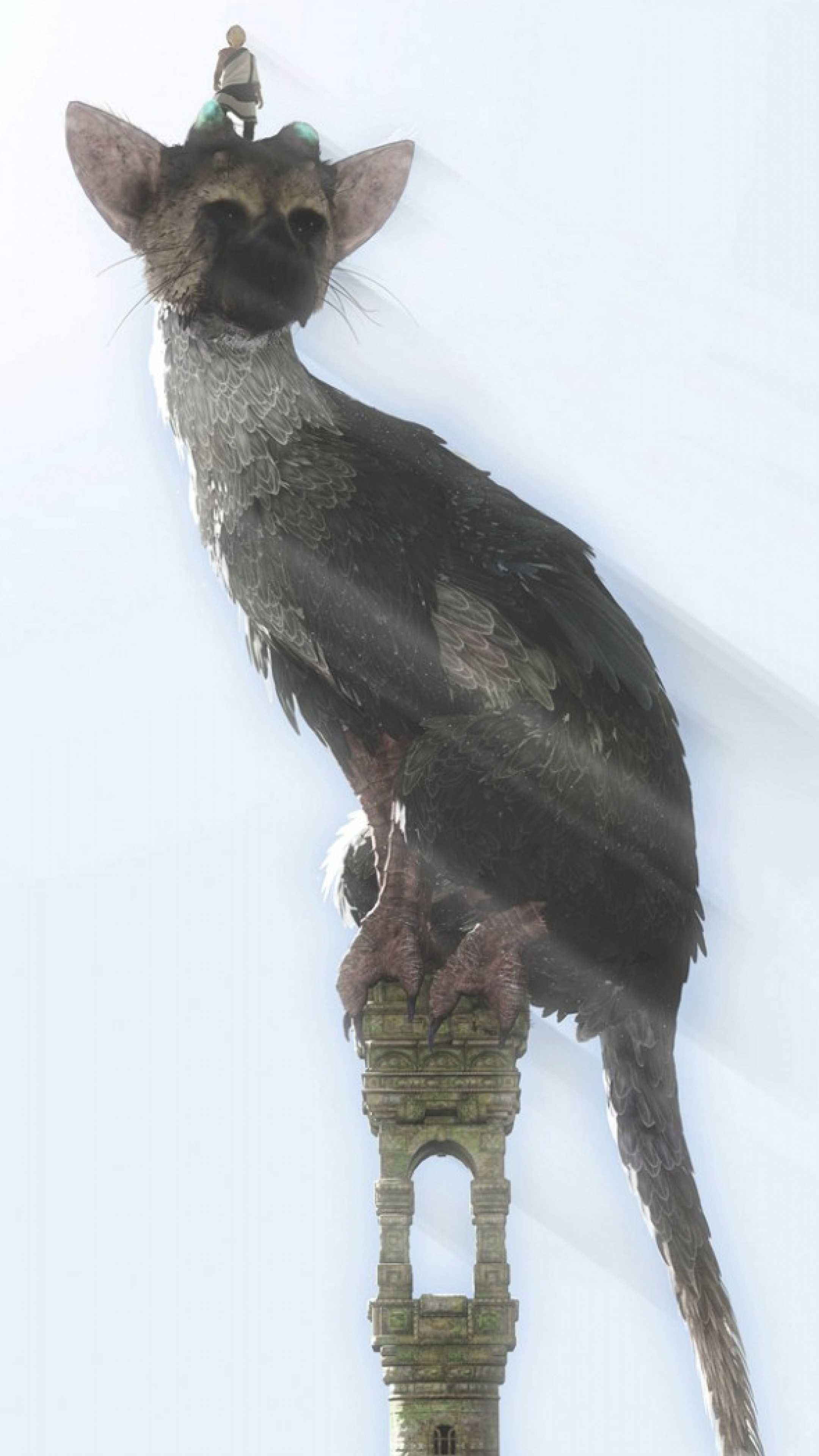 Trico, The Last Guardian, Torre, Cielo bianco, sfondo per iPhone e Android