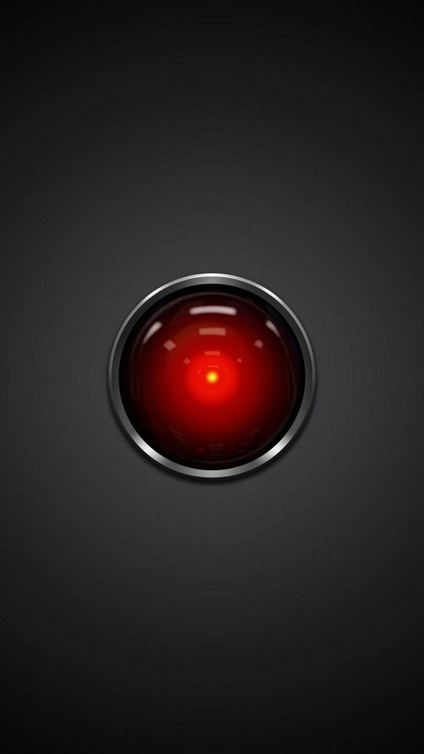 HAL 9000, 2001: Odissea nello spazio, Occhio rosso, Grigio, sfondo per iPhone e Android