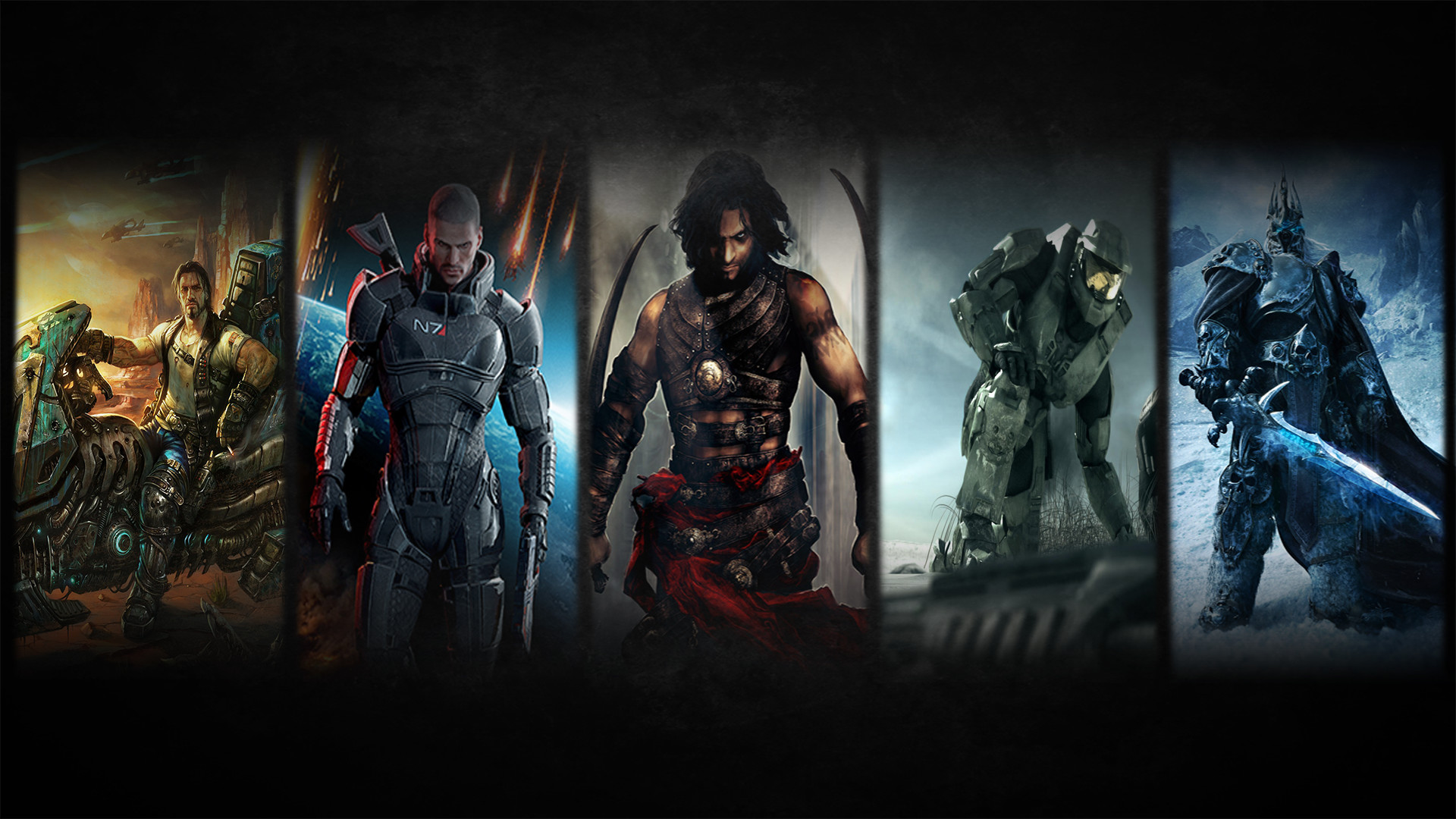 Eroi dei videogiochi, Mass Effect, Prince of Persia, Halo, World of Warcraft, sfondo desktop