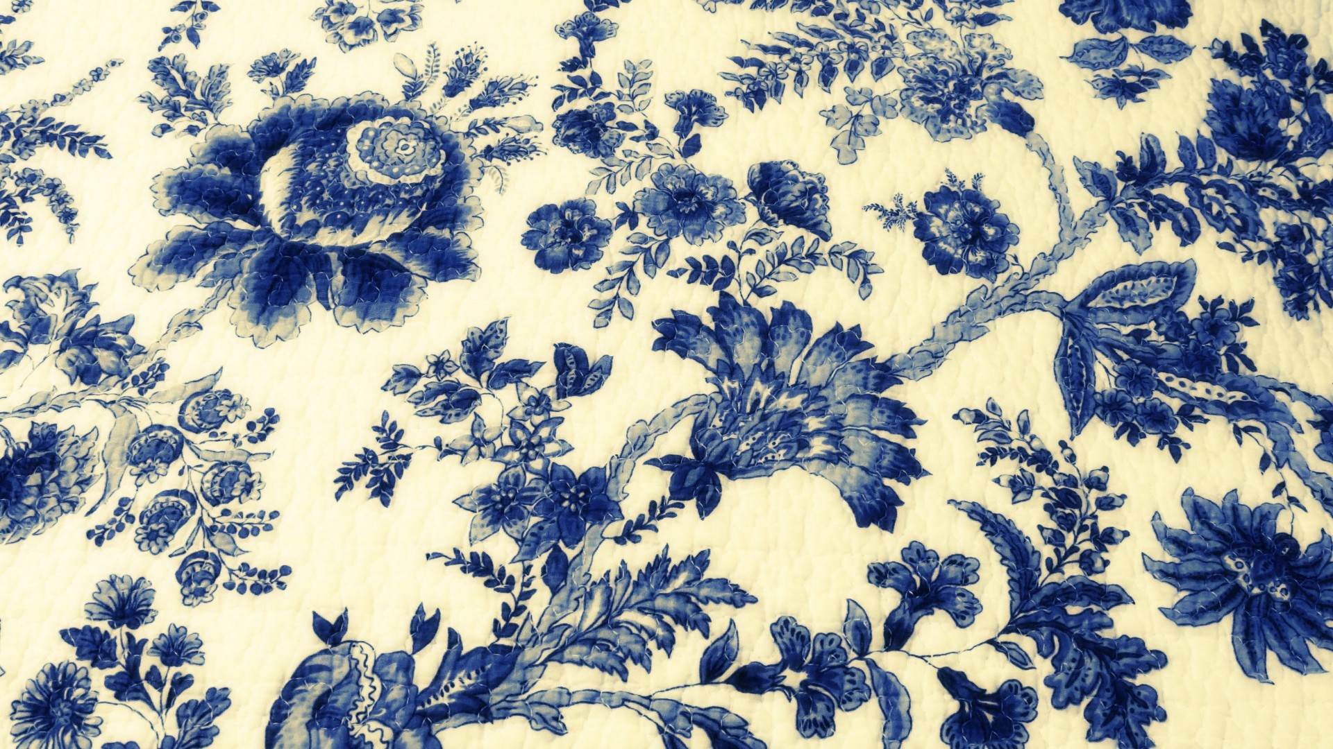 Motivo floreale, Texture, Tessuto, Fiori blu, Toile de Jouy, 1920x1080, sfondo per PC