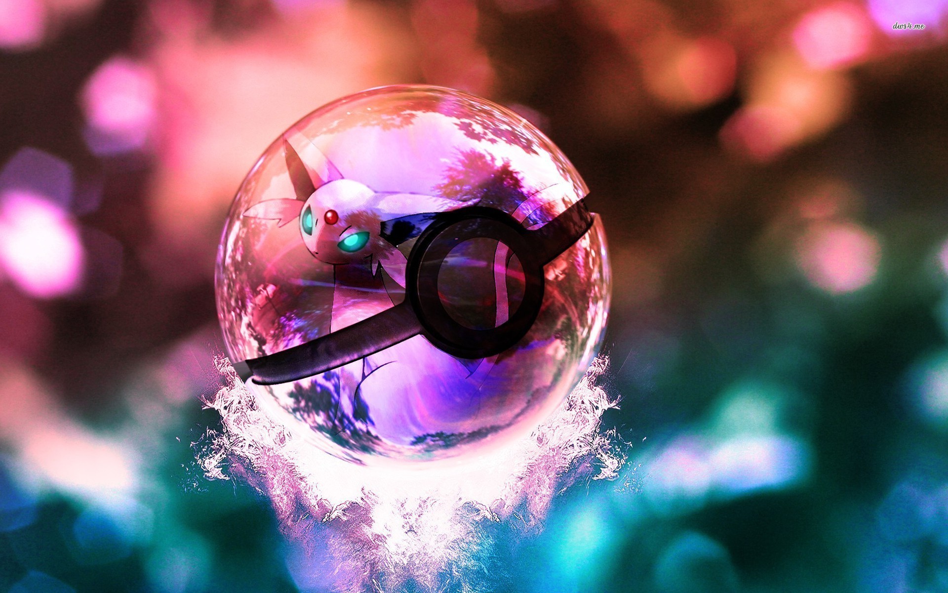 Poké Ball, Pokémon, Sfera di vetro, Bokeh, 1920x1200, sfondo per PC