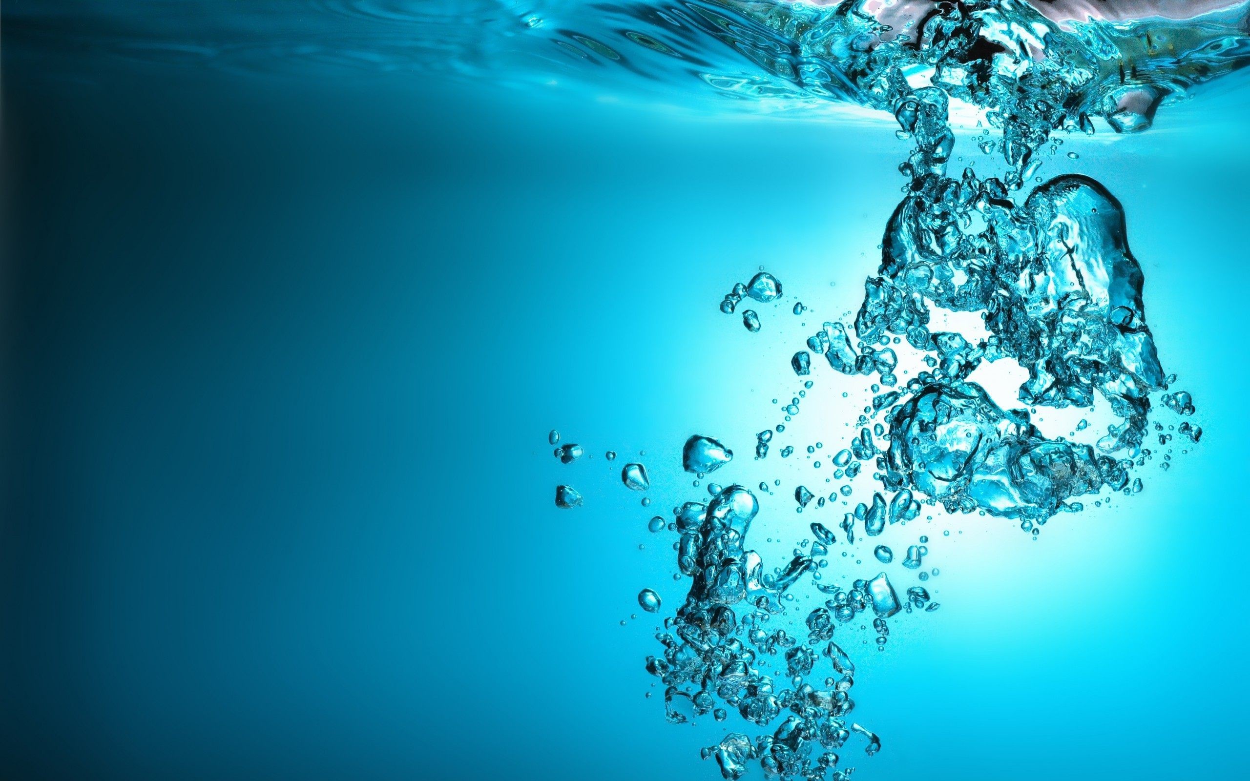 Acqua, Bolle, Azzurro, Sott'acqua, immagine di sfondo Android