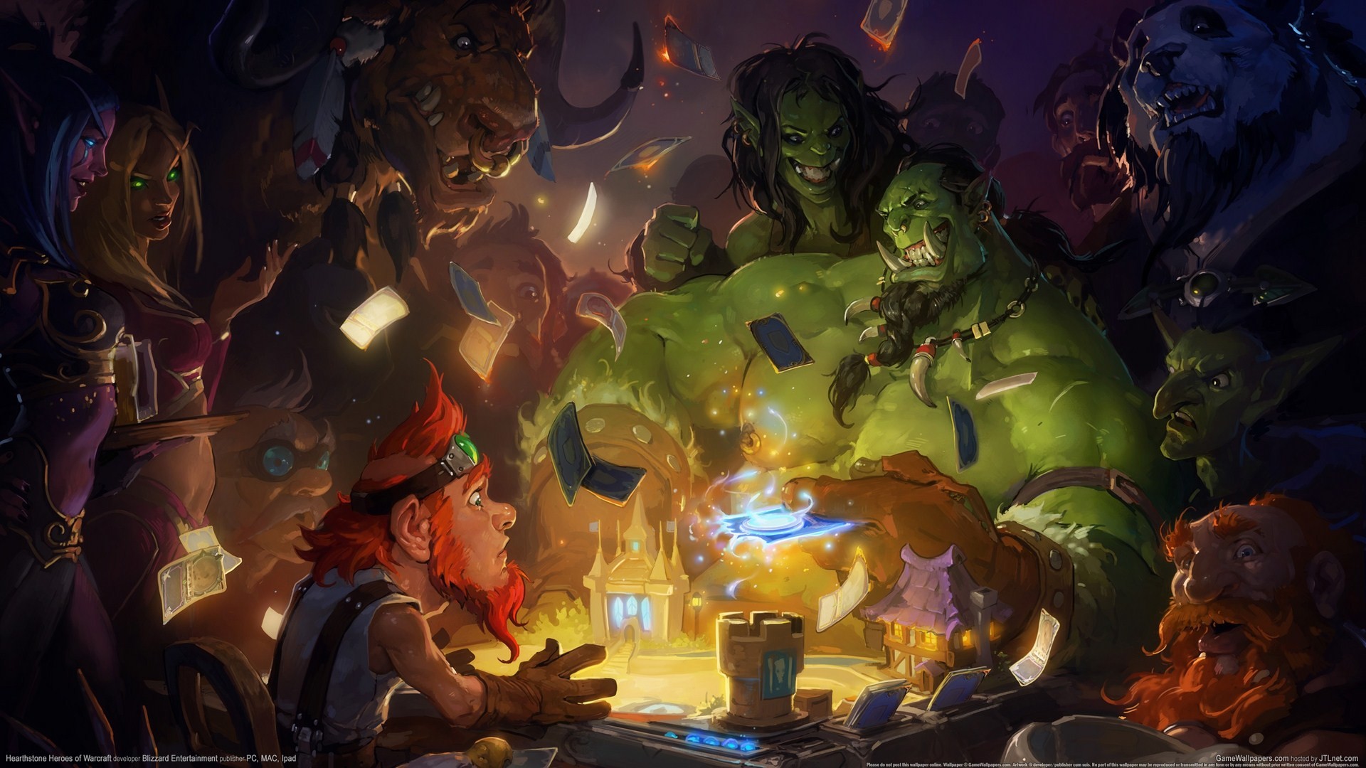 Hearthstone, Taverna, Orco, Gnomo, Carte, 1920x1080, sfondo per PC