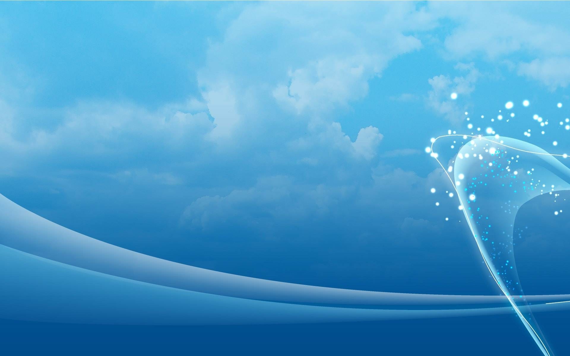 Astratto, Onde, Cielo azzurro, Nuvole, Blu, 1920x1200, sfondo MacBook Pro