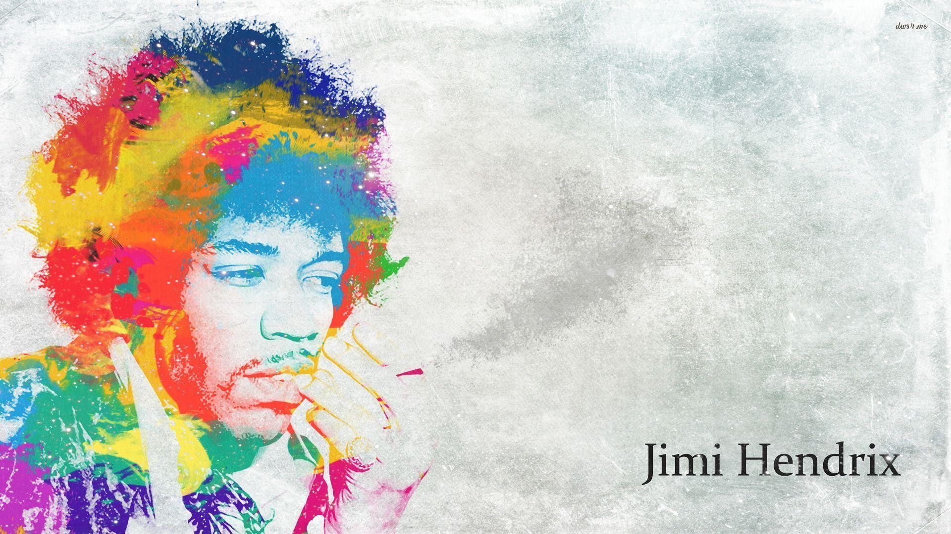 Jimi Hendrix, Acquerello, Ritratto, Colorato, Full HD, sfondo Windows 11