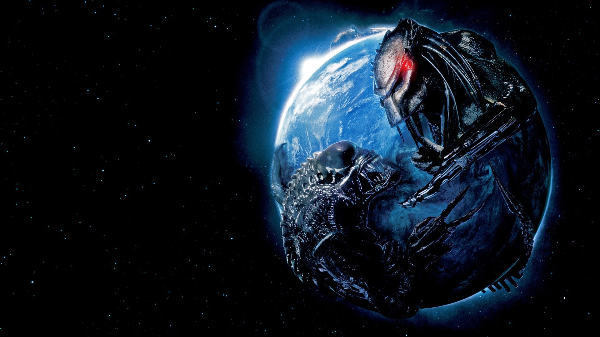 Alien vs. Predator, Predator, Xenomorfo, Terra, Spazio, Full HD, immagine di sfondo PC