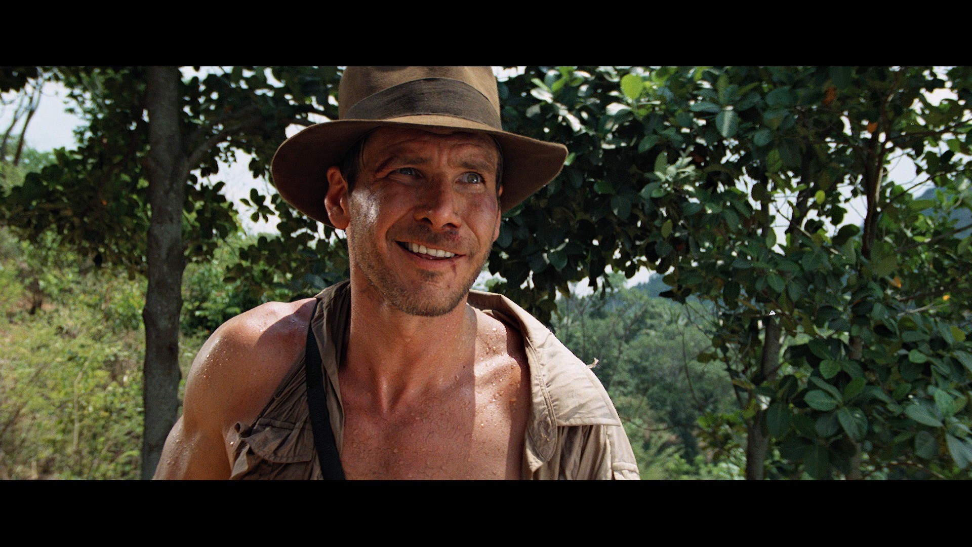 Indiana Jones, Harrison Ford, Giungla, Sorriso, 1920x1080, sfondo per PC