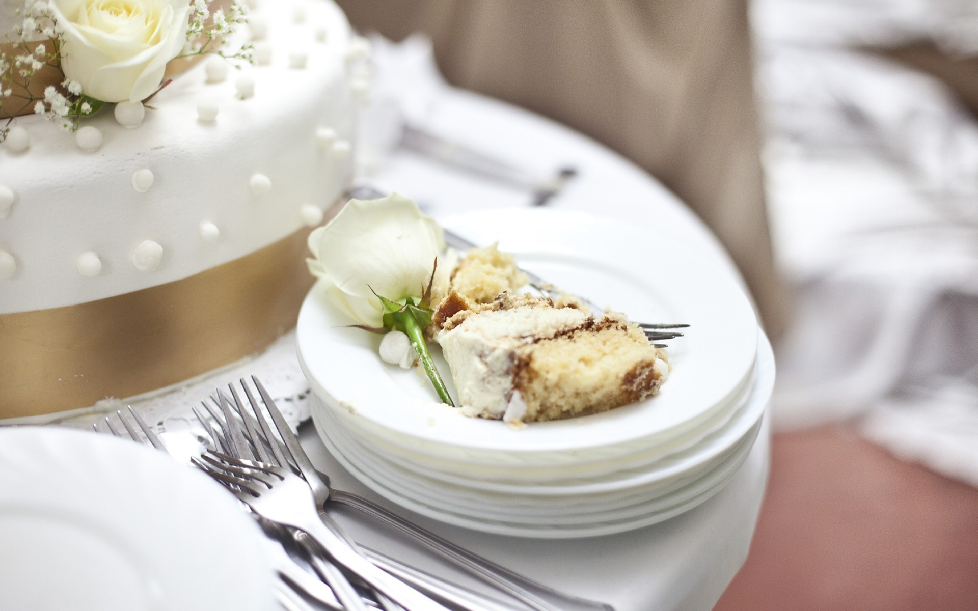 Torta nuziale, Fetta di torta, Piatti, Ricevimento, 16:10 Full HD, sfondo widescreen