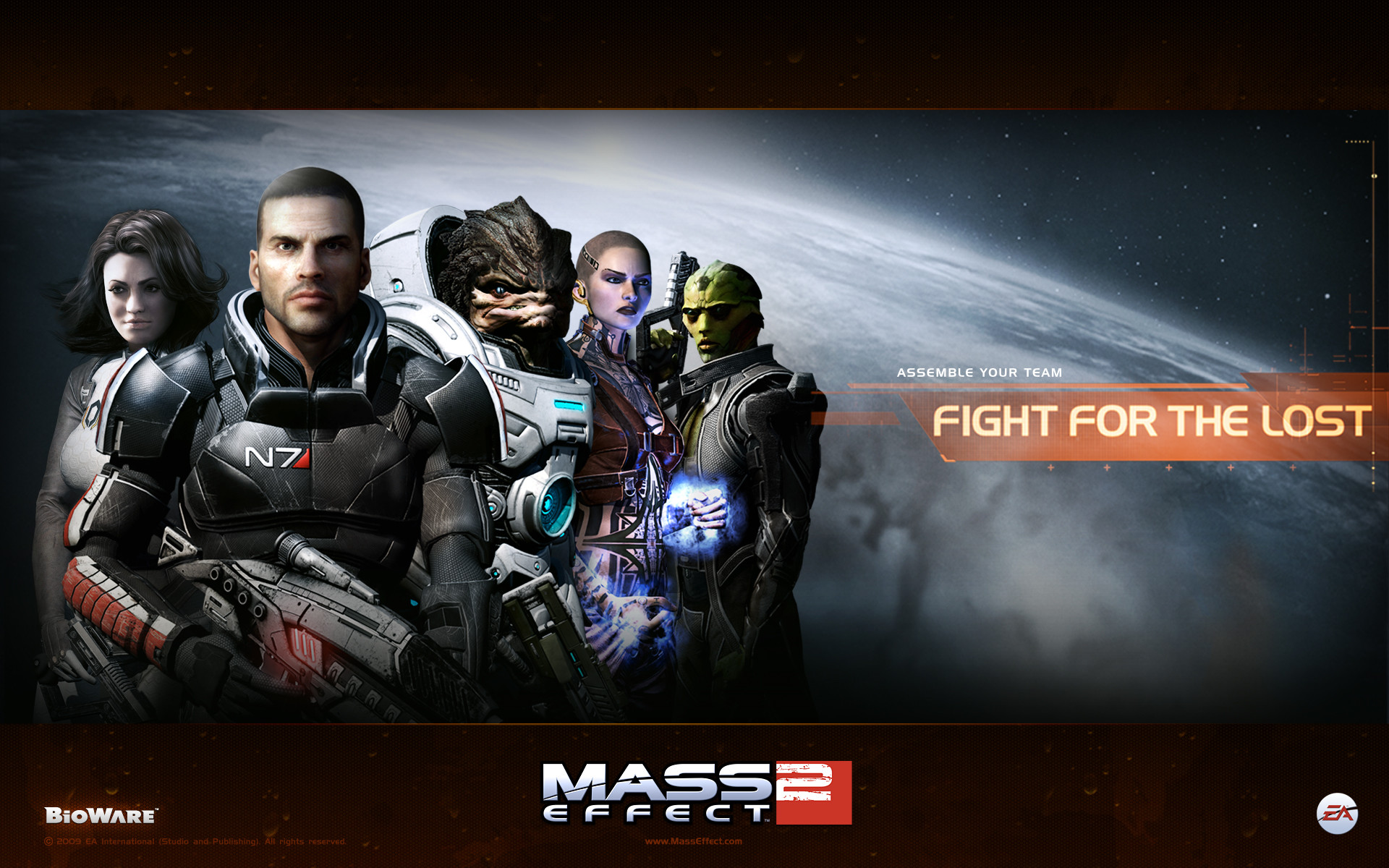 Mass Effect 2, Comandante Shepard, Thane Krios, Jack, Mordin Solus, Fight for the Lost, immagine di sfondo