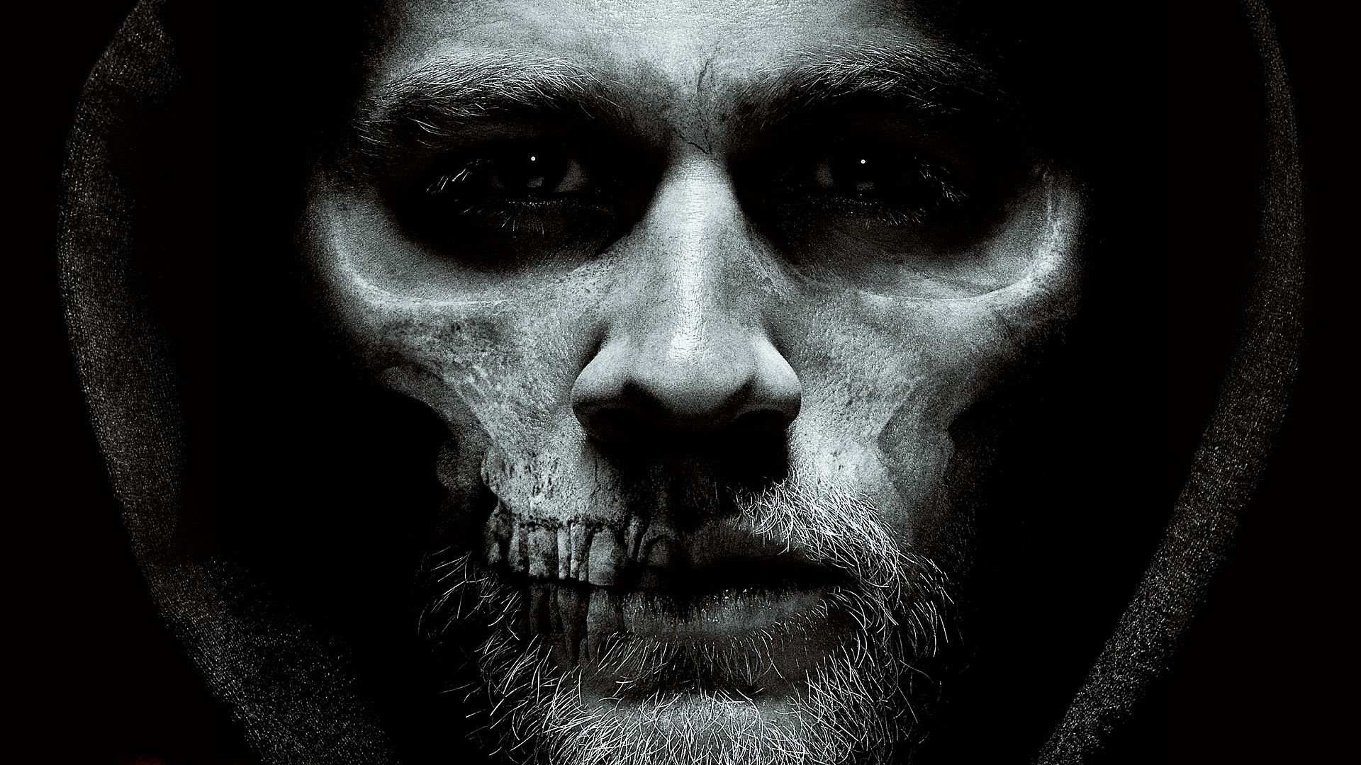 Charlie Hunnam, Jax Teller, Sons of Anarchy, Volto teschio, Full HD 1080p, sfondo desktop