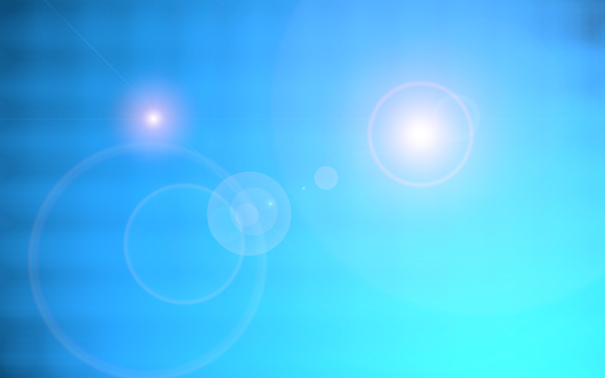 Azzurro, Riflessi di luce, Lens flare, Ciano, Astratto, 2560x1600, sfondo per PC