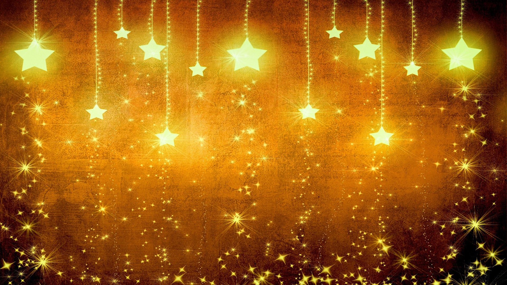 Stelle dorate, Scintille, Oro, 16:9 Full HD, sfondo widescreen