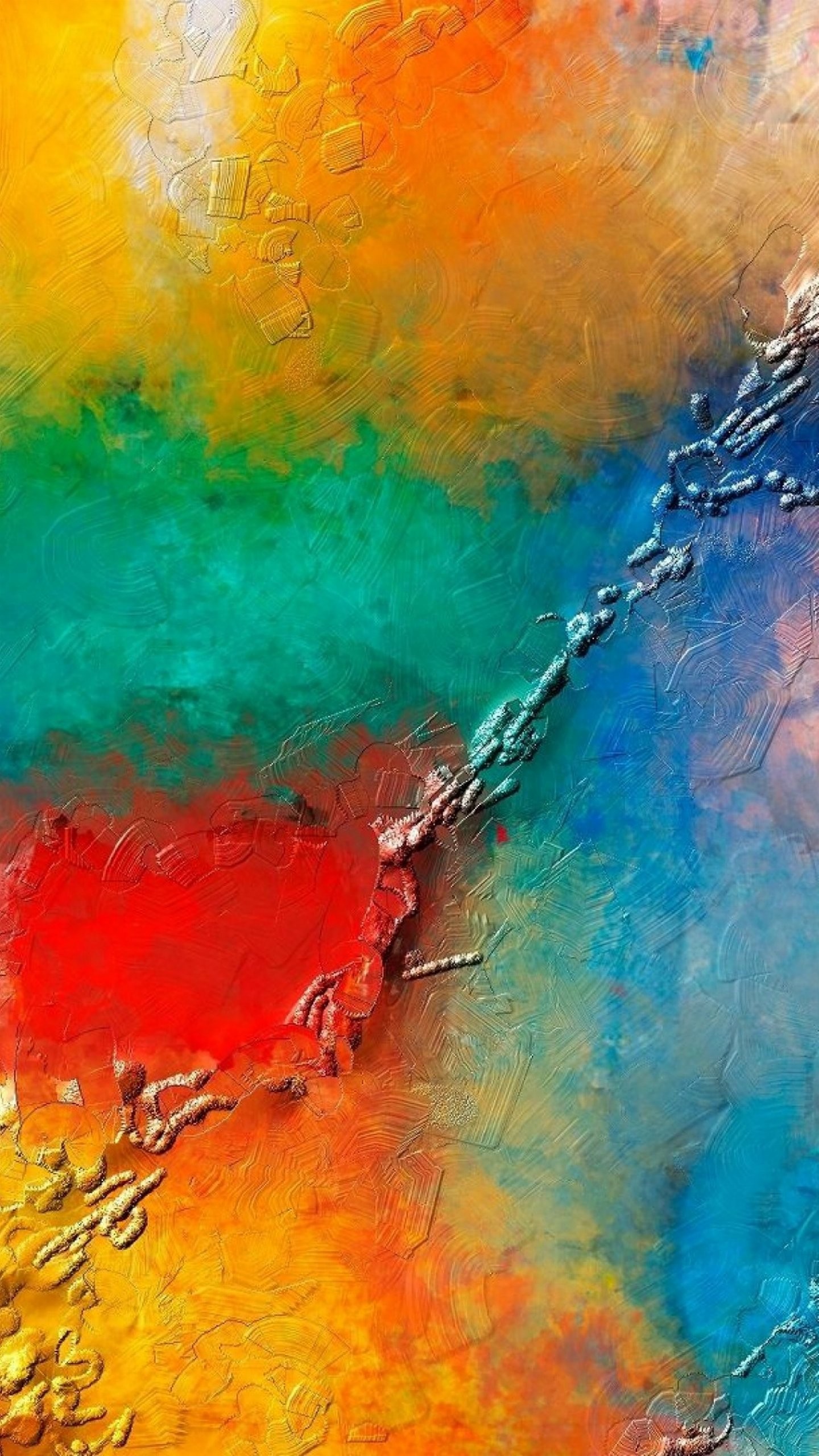 Pittura astratta, Texture, Colori vivaci, sfondo LG G4 verticale