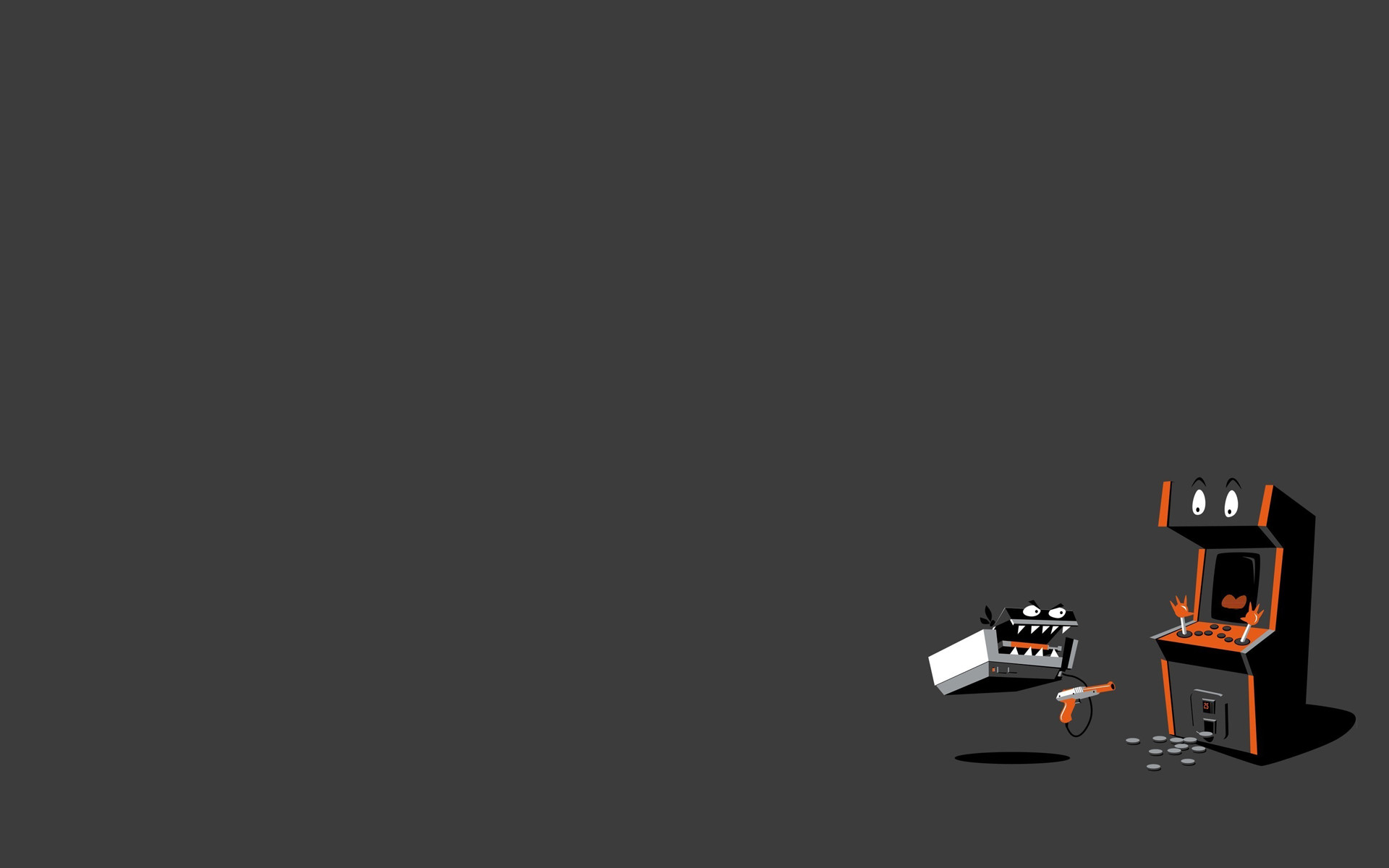 Arcade, Minimalismo, Grigio, 16:10 Full HD, sfondo widescreen