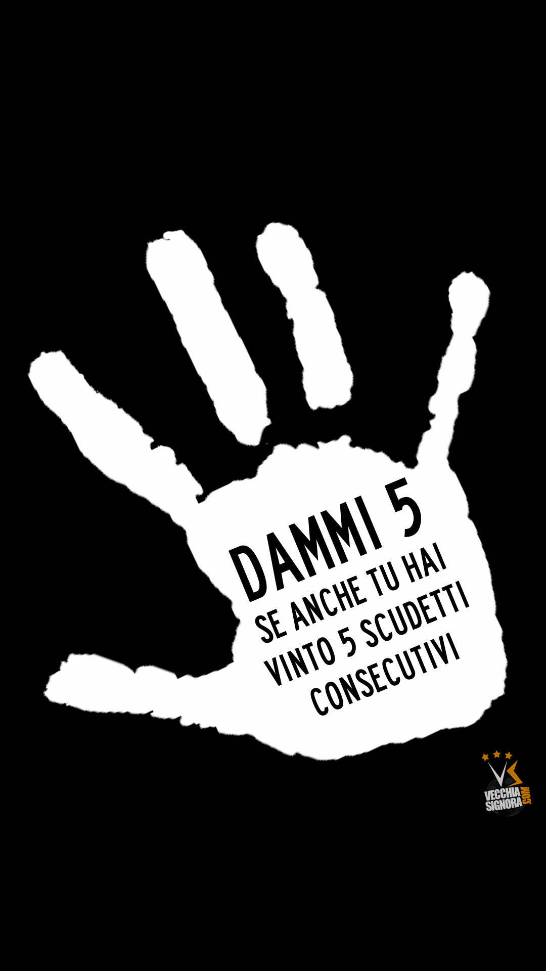 Juventus, Mano, Dammi 5, Scudetti, Bianco e nero, wallpaper iPhone