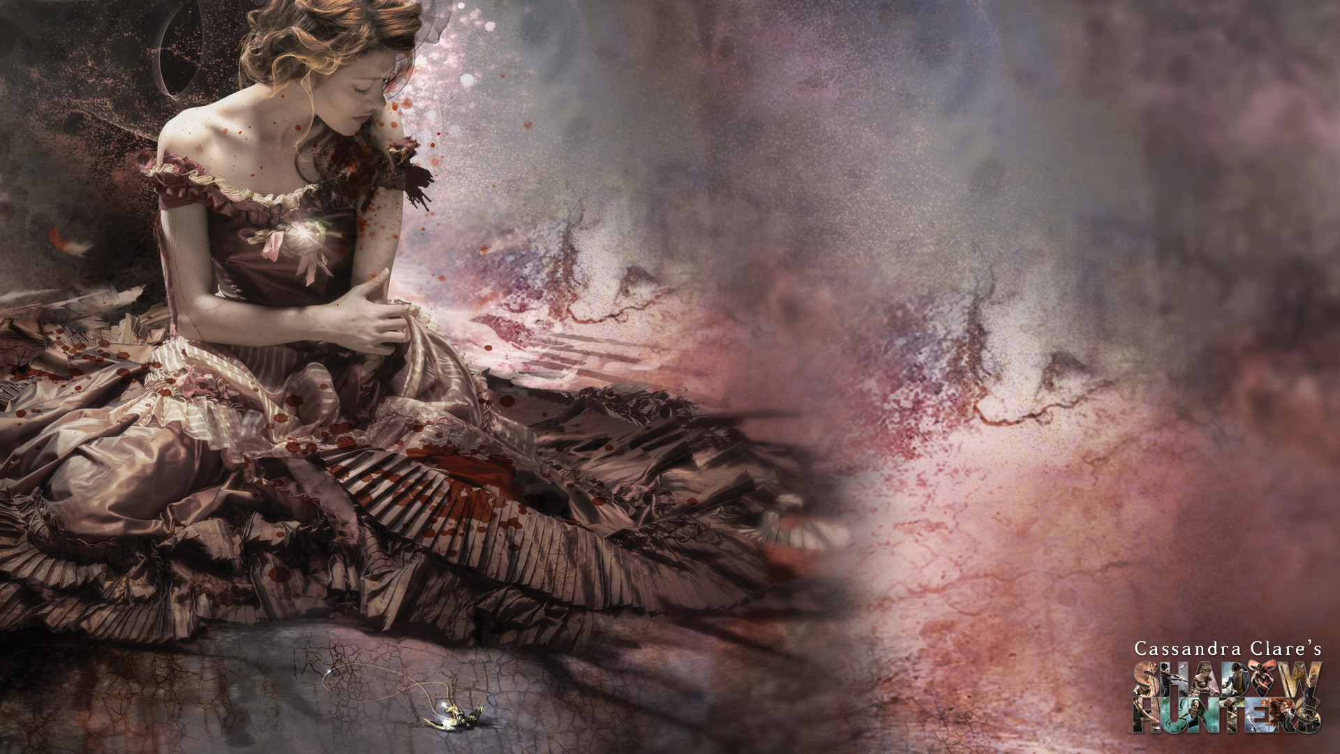 Tessa Gray, Shadowhunters, Abito d'epoca, Arte digitale, 16:9 Full HD, sfondo widescreen
