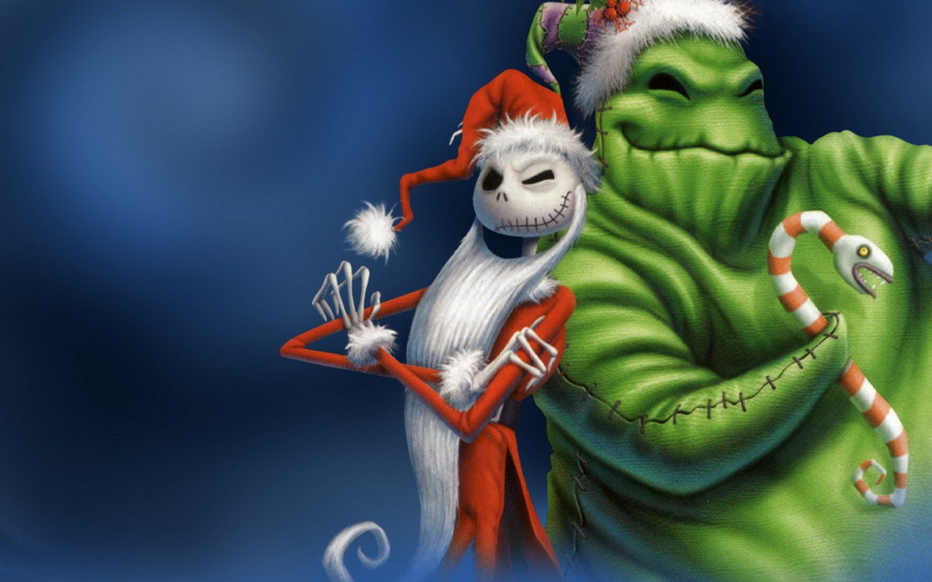 Jack Skeletron, Oogie Boogie, Nightmare Before Christmas, Natale, sfondo widescreen Full HD
