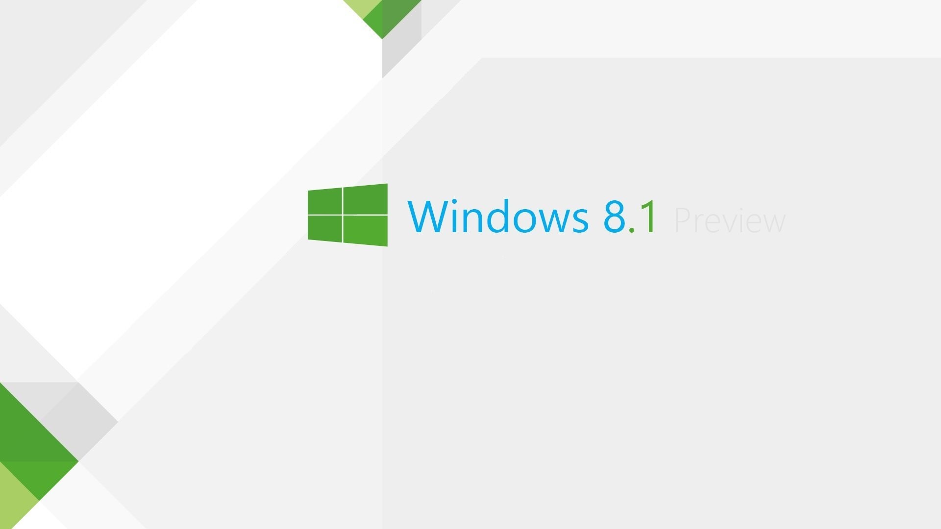 Windows 8.1 Preview, Logo Windows, Bianco e verde, 16:9 Full HD, sfondo widescreen