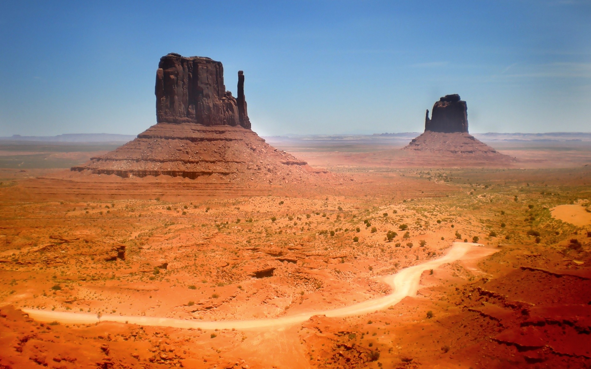 Monument Valley, Deserto, Butte, Strada, sfondo per il tuo tablet