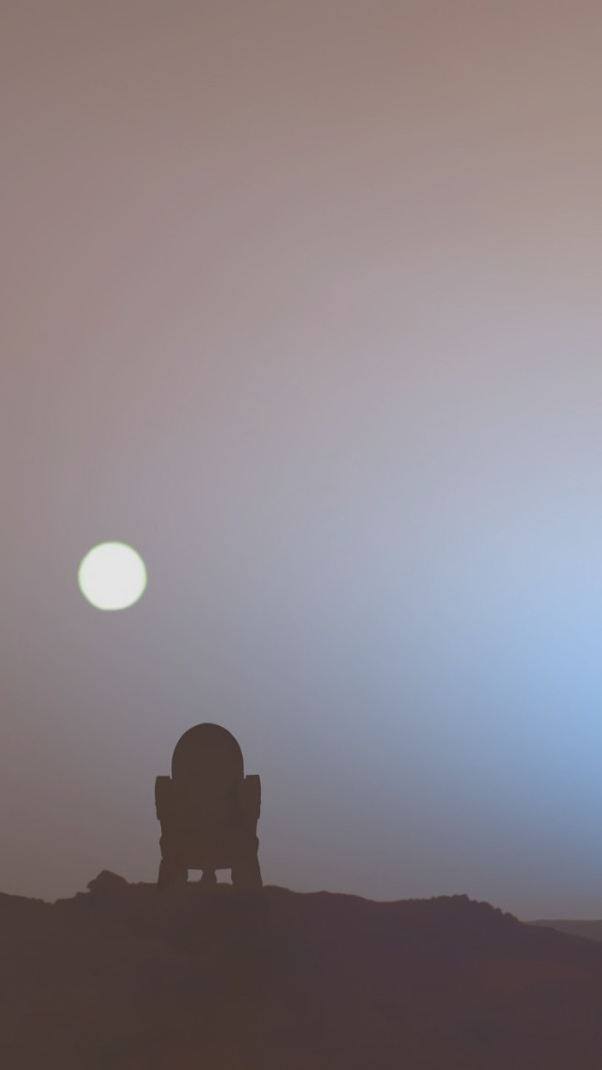 R2-D2, Tatooine, Due soli, Minimalista, wallpaper per iPhone e Android