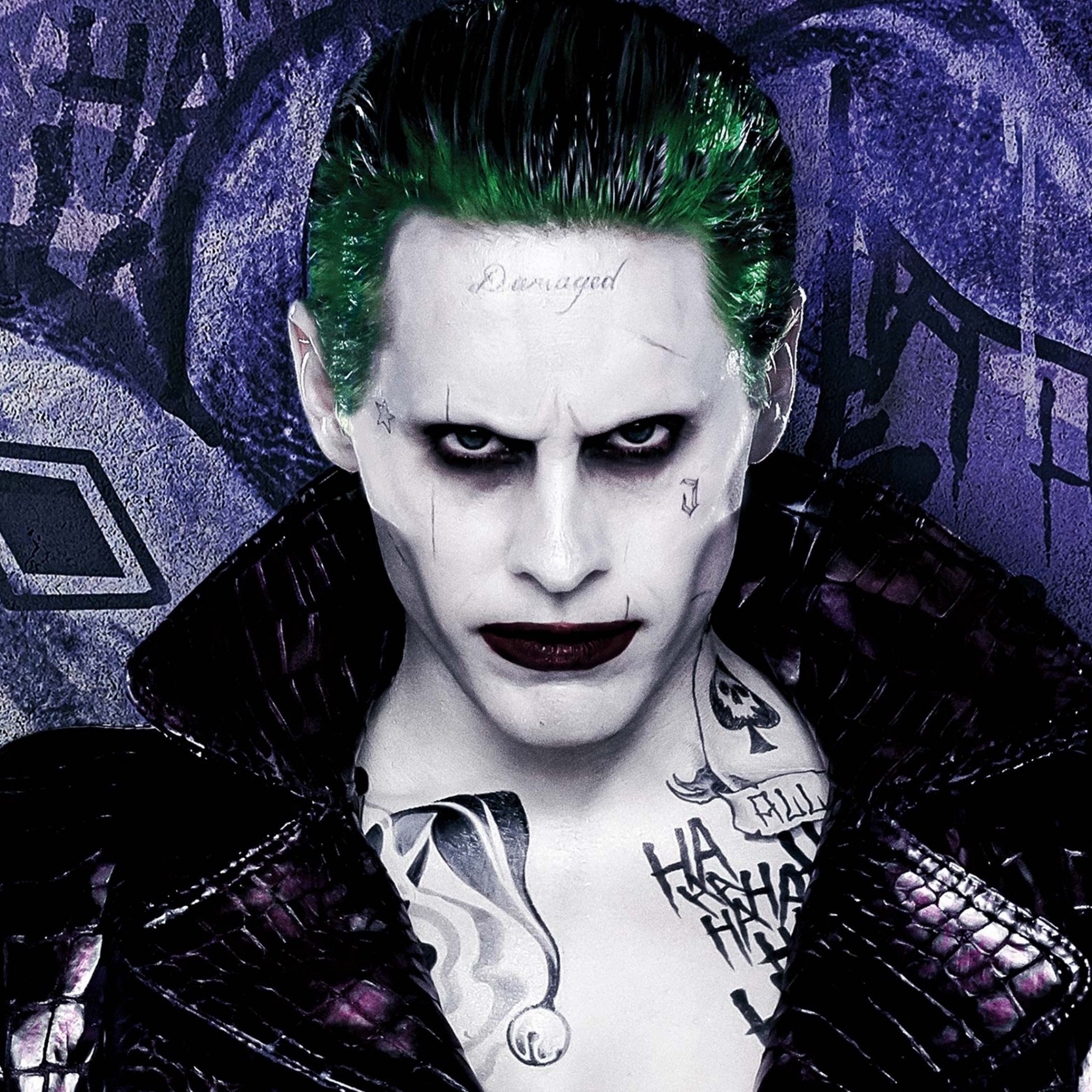 Joker, Jared Leto, Suicide Squad, Tatuaggi, Full HD, schermata di blocco iPad