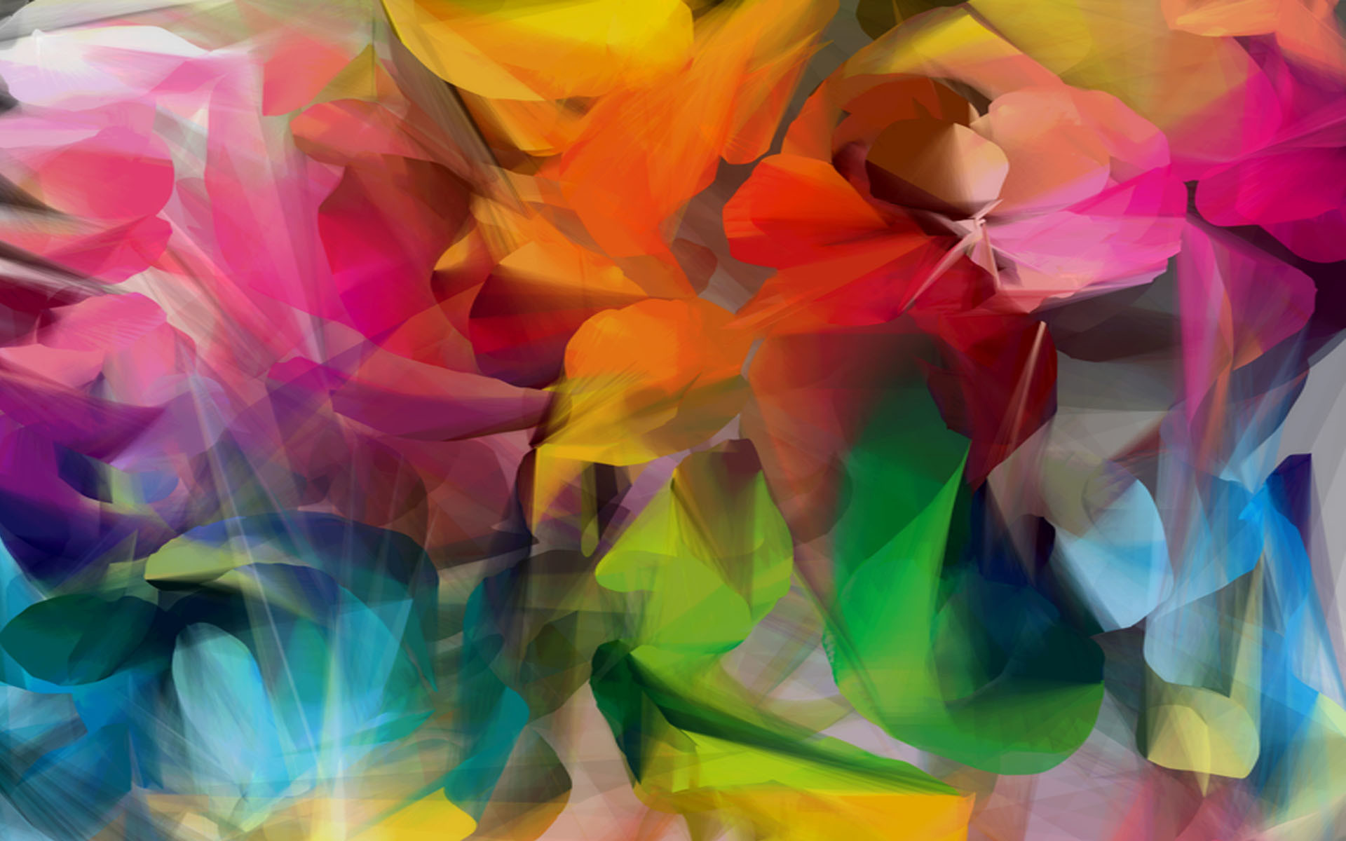Astratto, Colori vivaci, Pennellate, Rosa, Arcobaleno, 1920x1200, sfondo per PC