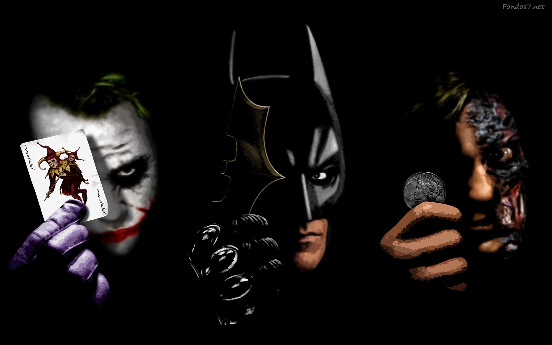 Joker, Batman, Due Facce, Il cavaliere oscuro, 16:10 Full HD, sfondo widescreen