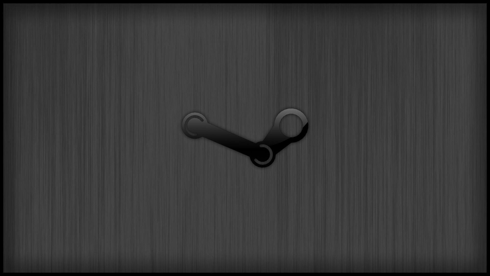 Logo Steam, Steam, Metallo spazzolato, Grigio, 1920x1080, immagine di sfondo