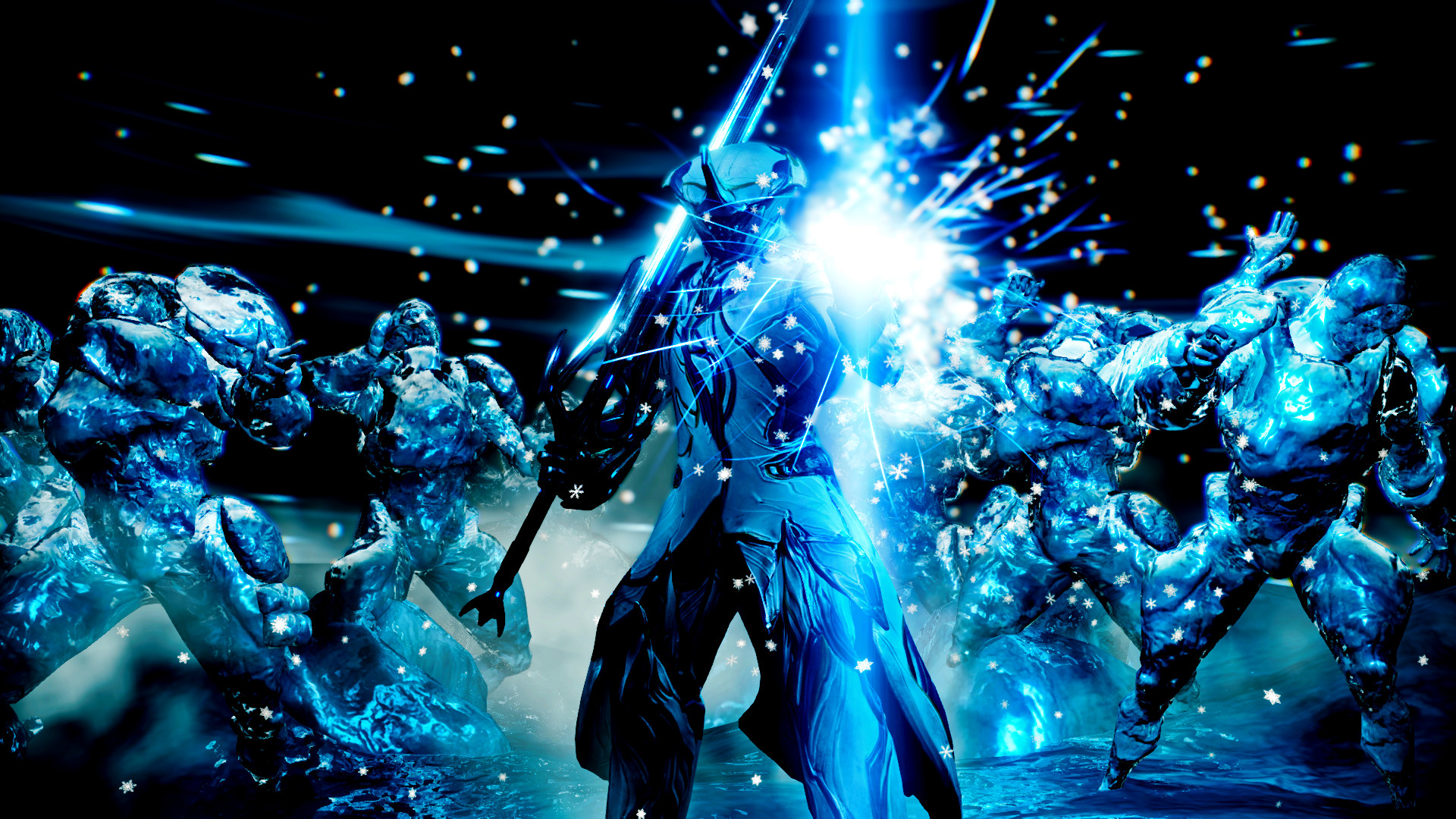 Frost, Warframe, Ghiaccio, Blu, Full HD 1080p, sfondo desktop