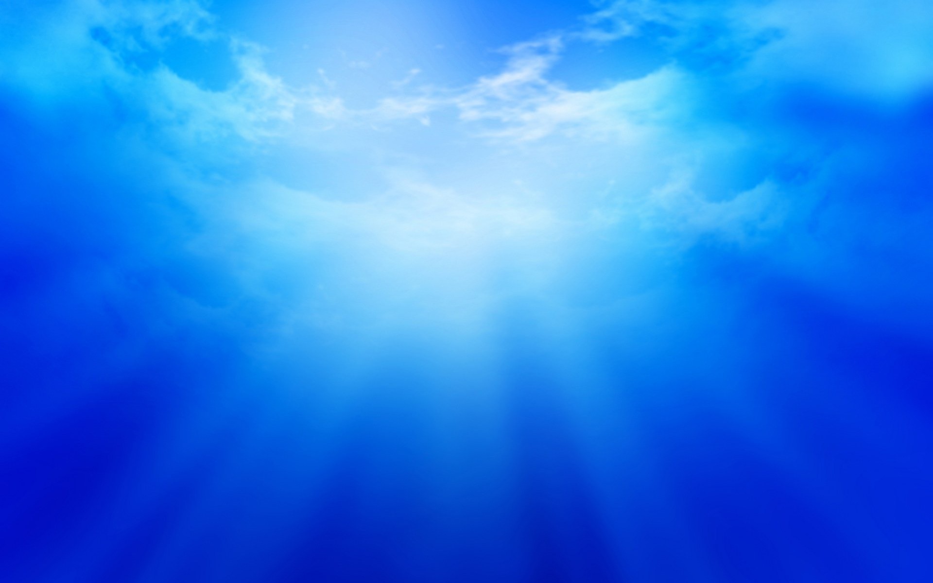 Raggi di luce, Blu, Nuvole, Cielo, 1920x1200, sfondo MacBook Pro