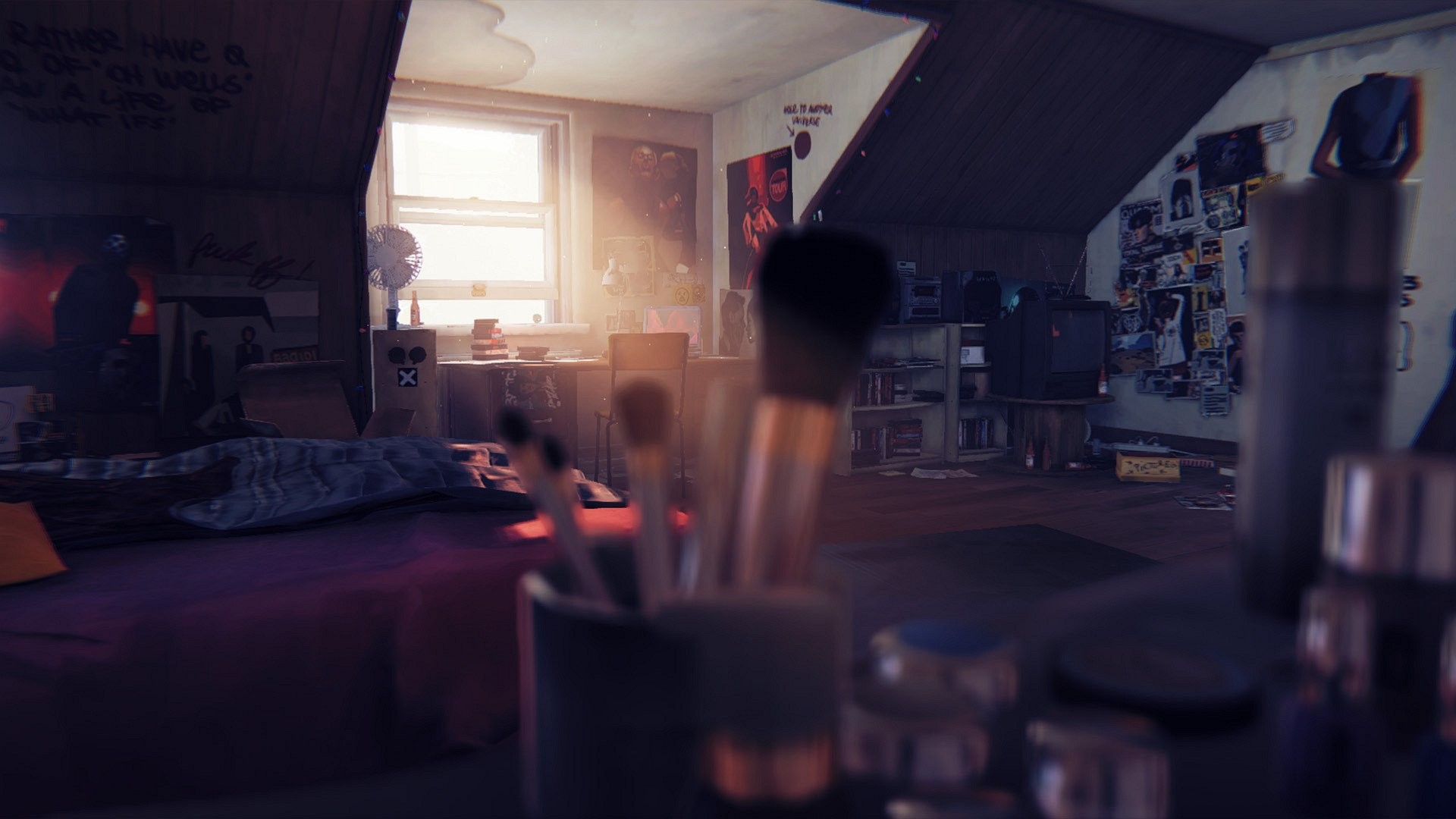 Life is Strange, Camera di Max, Interni, Pennelli, Full HD, wallpaper per portatile