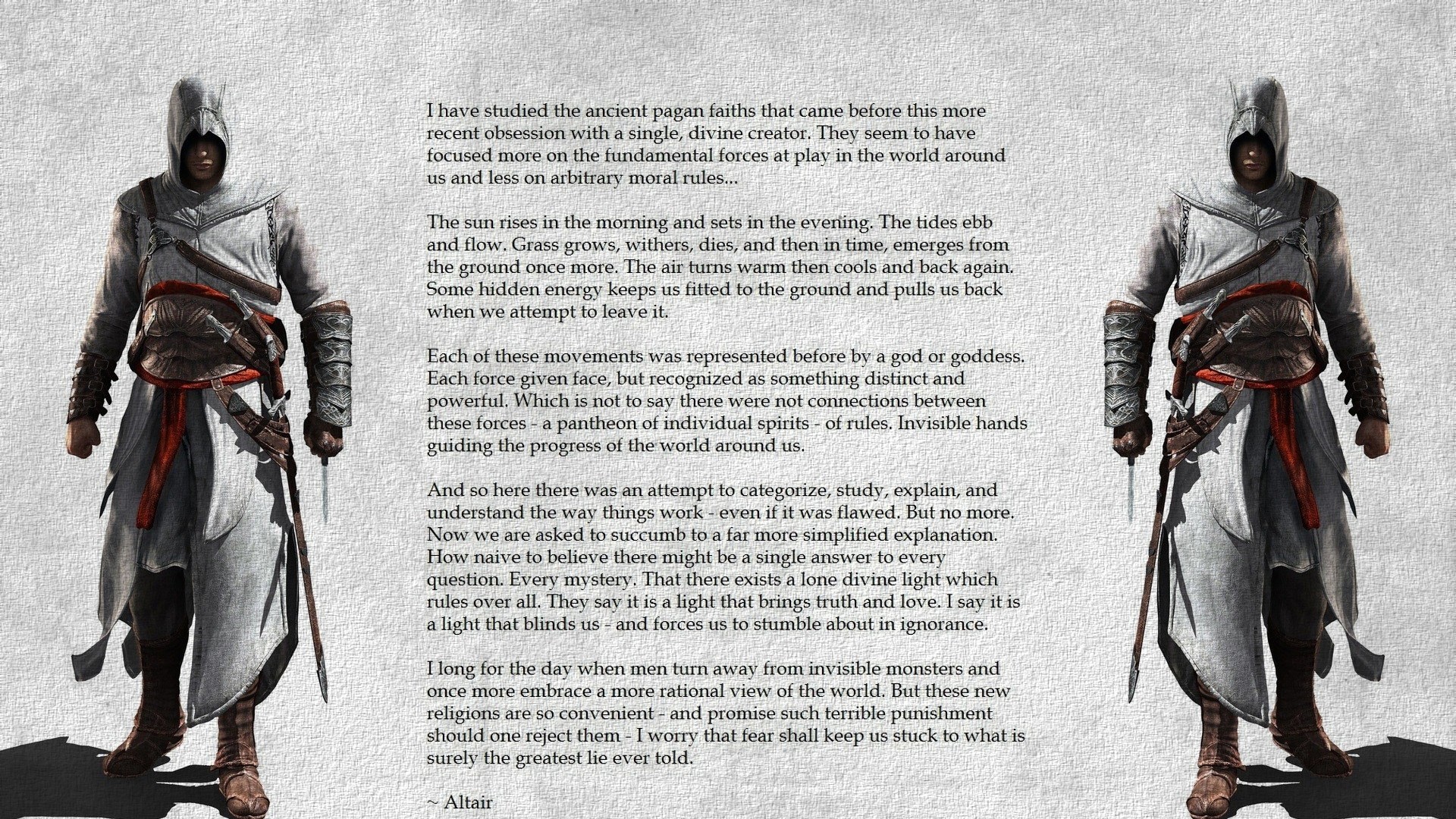 Altaïr Ibn-La'Ahad, Assassin's Creed, Testo, Sfondo pergamena, 1920x1080, wallpaper desktop