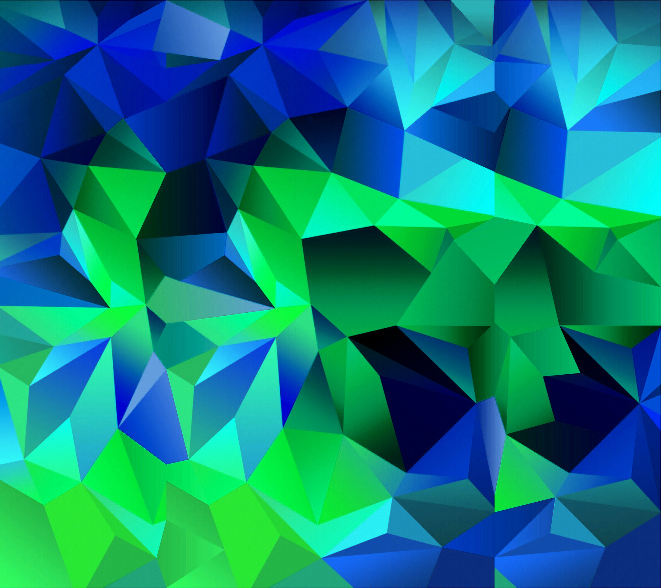Low poly, Verde e blu, Geometrico, Astratto, sfondo schermata di blocco Samsung S5